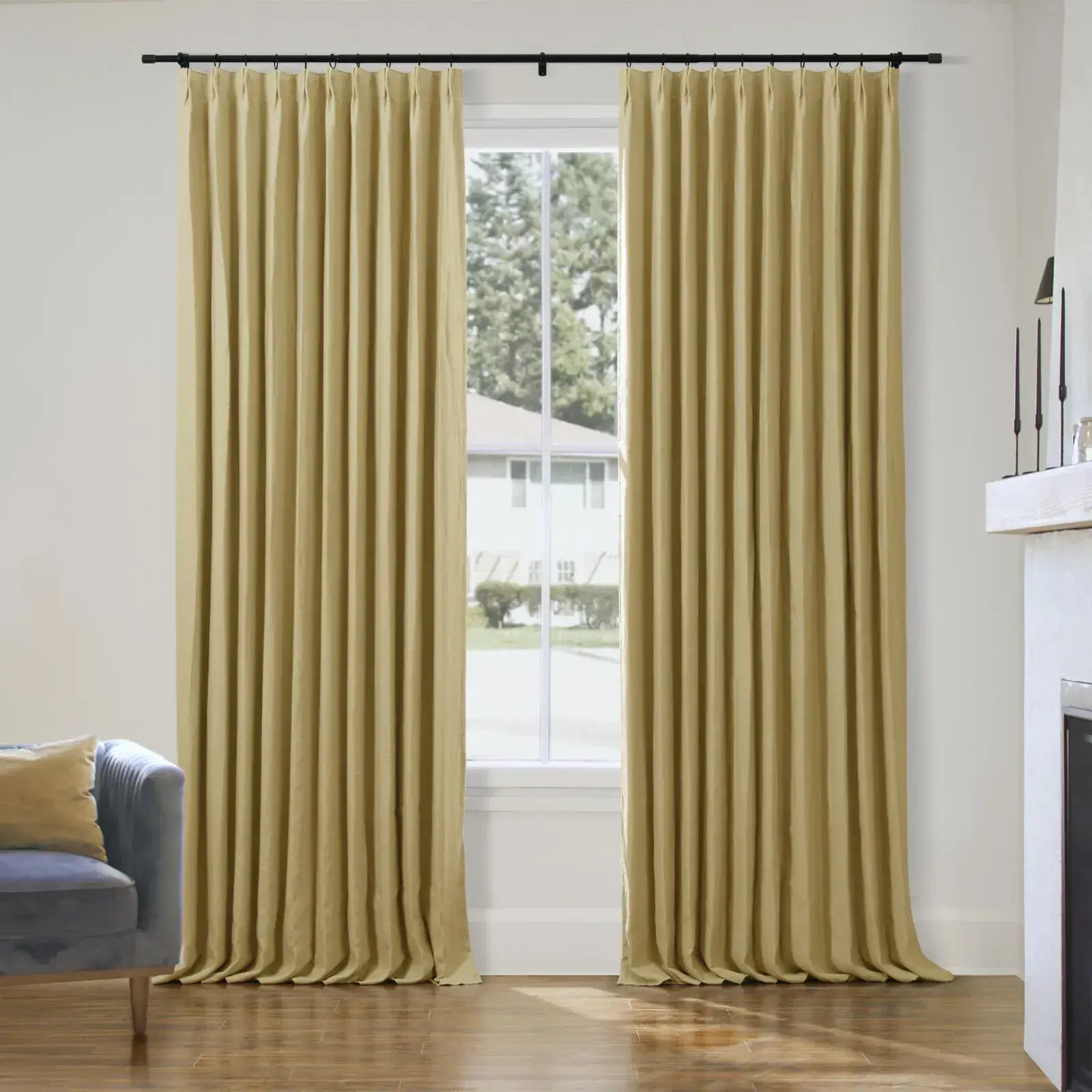TWOPAGES Patti™  Premium Belgian Linen Curtain Pleated - Image 27