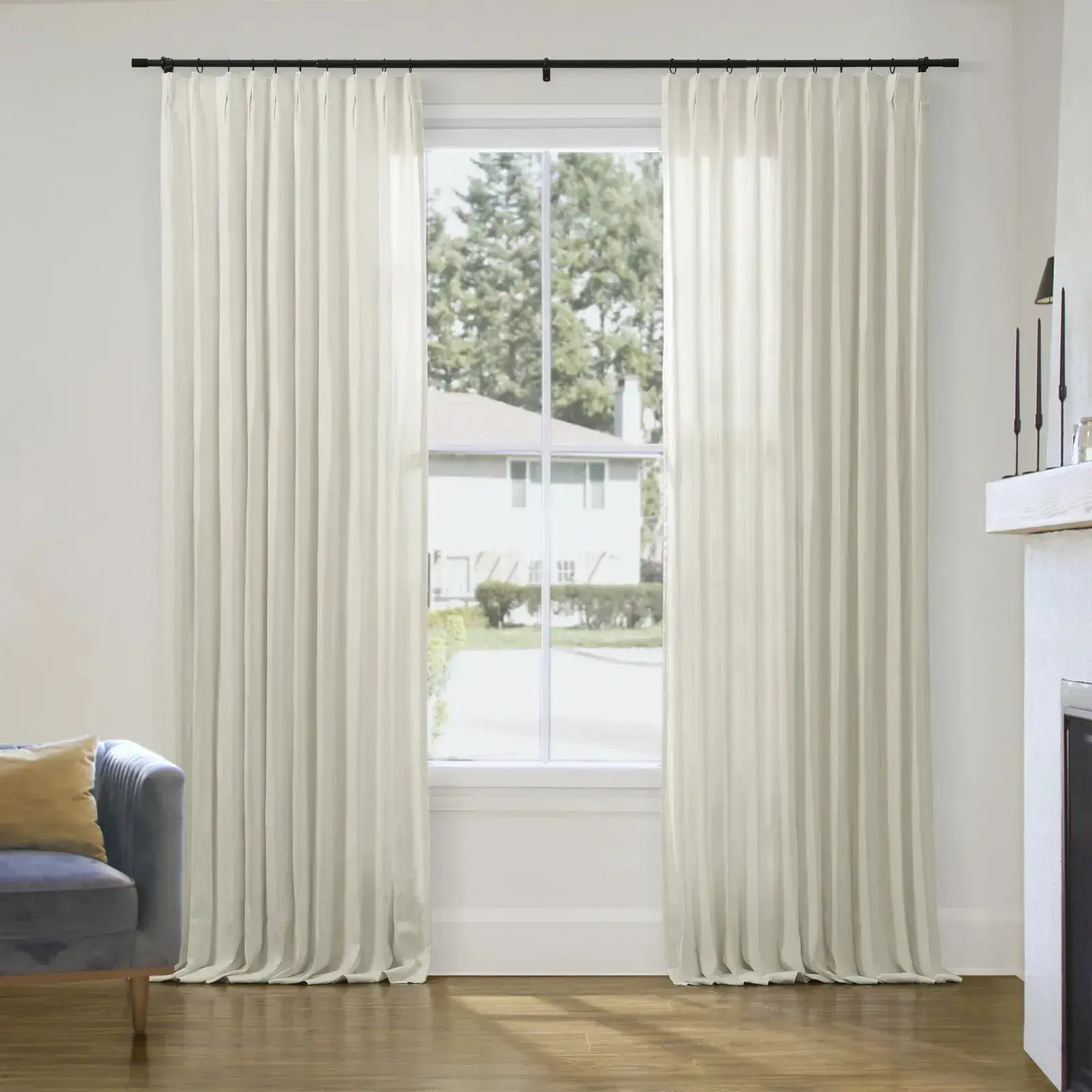 TWOPAGES Patti™  Premium Belgian Linen Curtain Pleated - Image 28