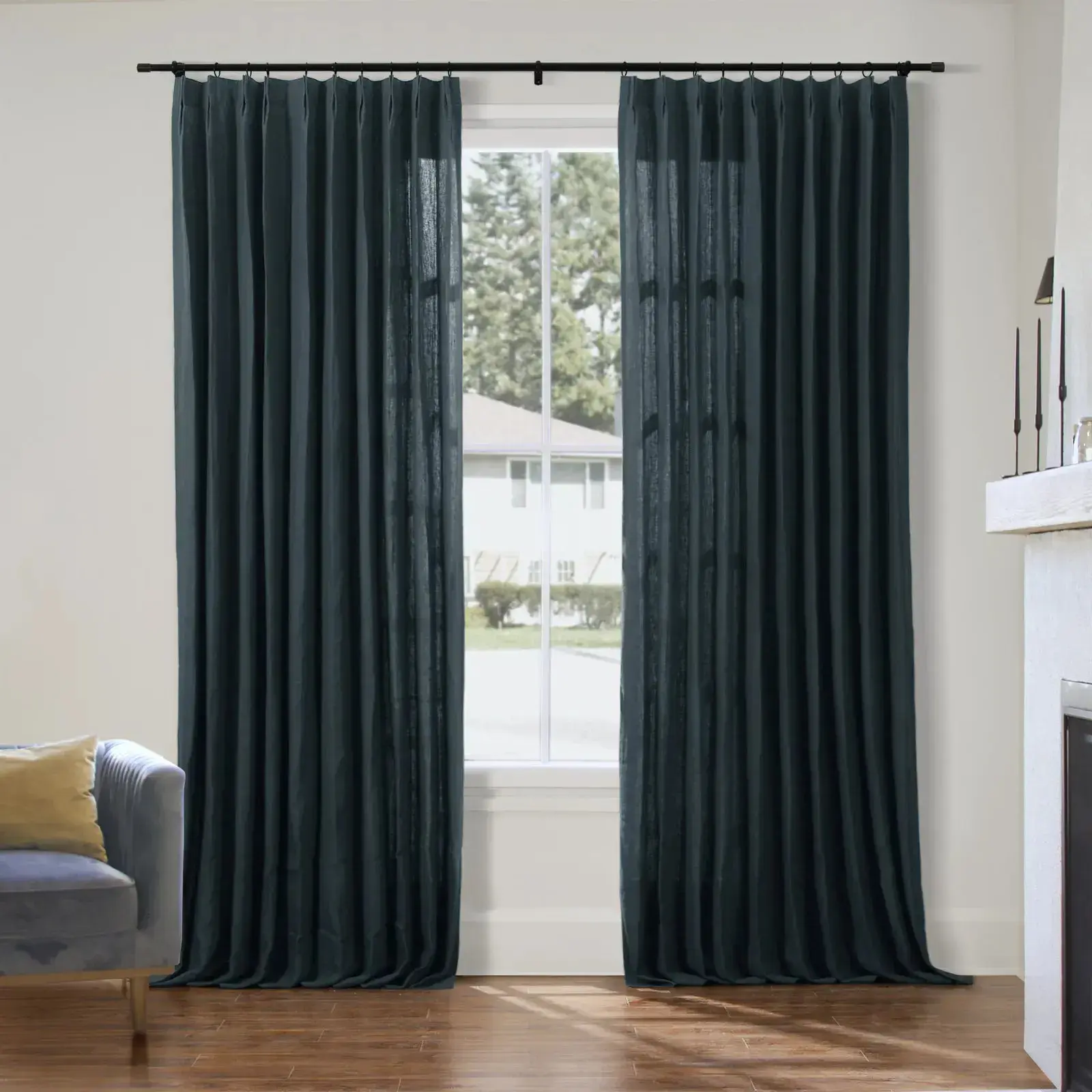 TWOPAGES Patti™  Premium Belgian Linen Curtain Pleated - Image 29