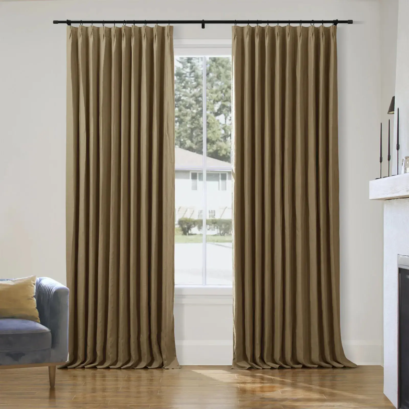 TWOPAGES Patti™  Premium Belgian Linen Curtain Pleated - Image 30