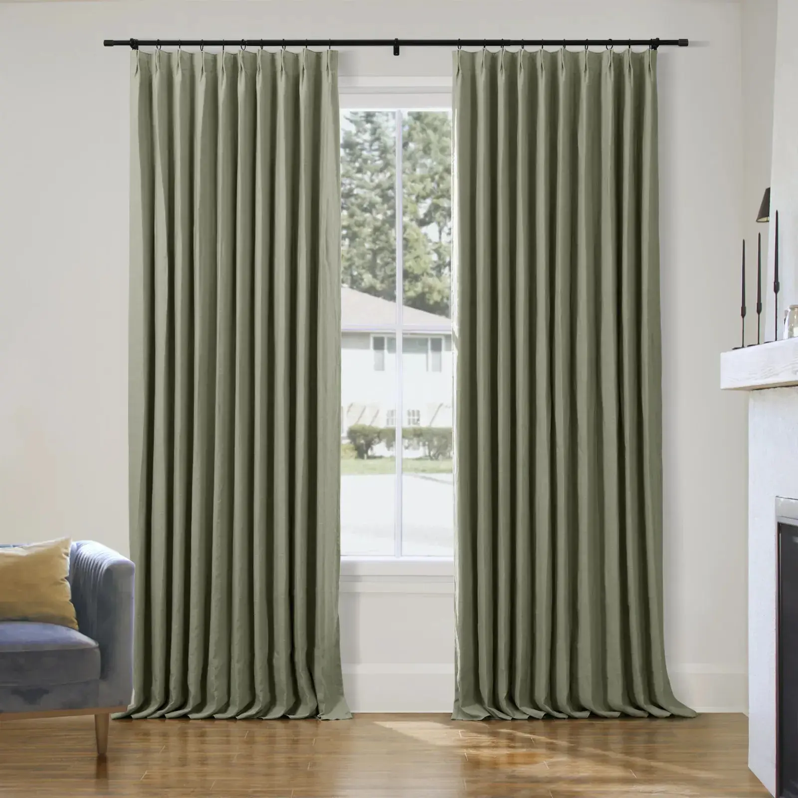 TWOPAGES Patti™  Premium Belgian Linen Curtain Pleated - Image 31