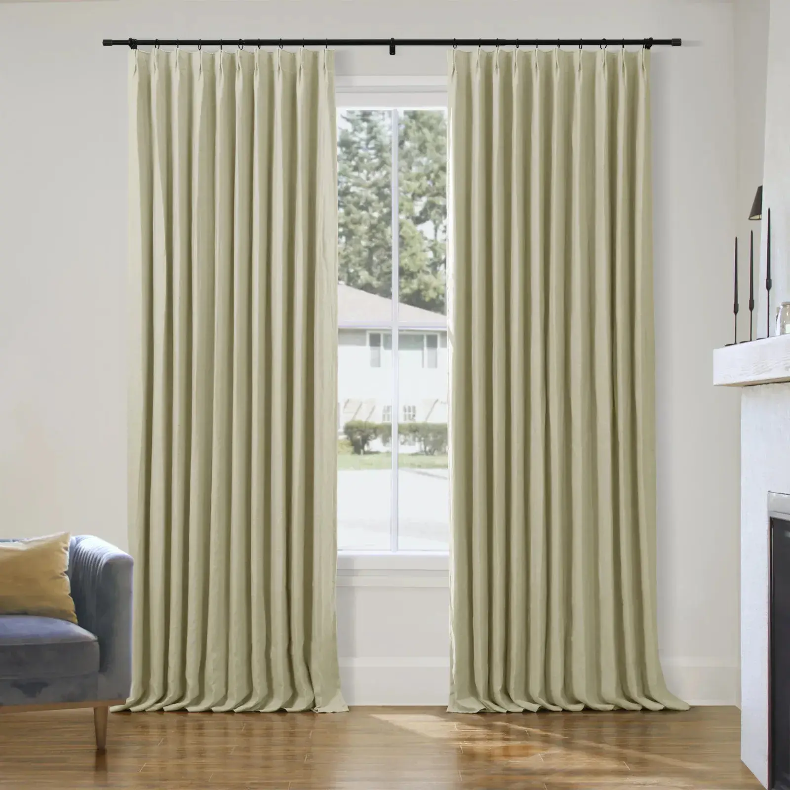 TWOPAGES Patti™  Premium Belgian Linen Curtain Pleated - Image 32