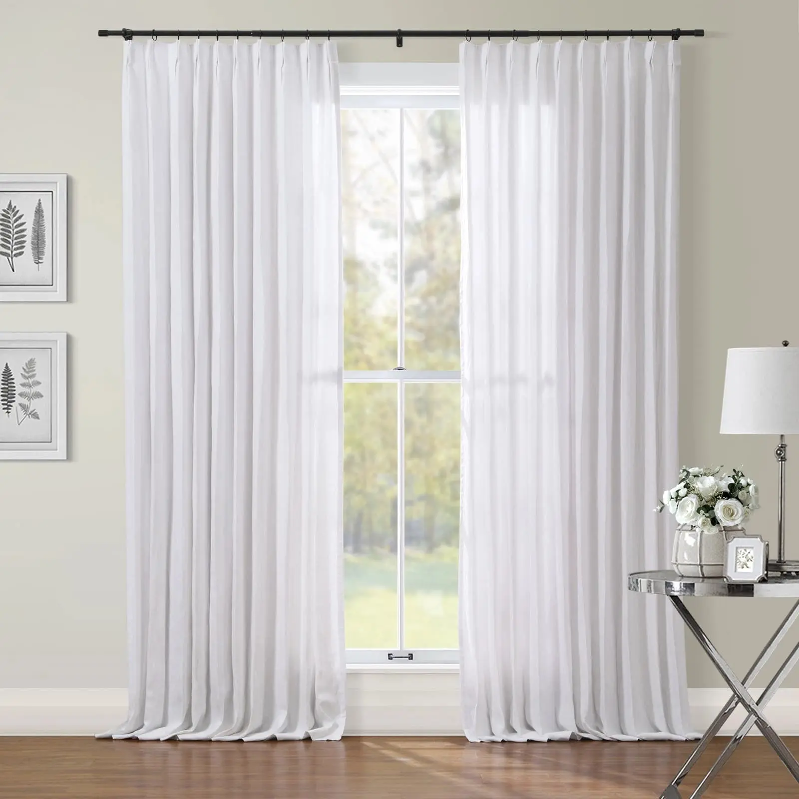 TWOPAGES Patti™  Premium Belgian Linen Curtain Pleated - Image 41