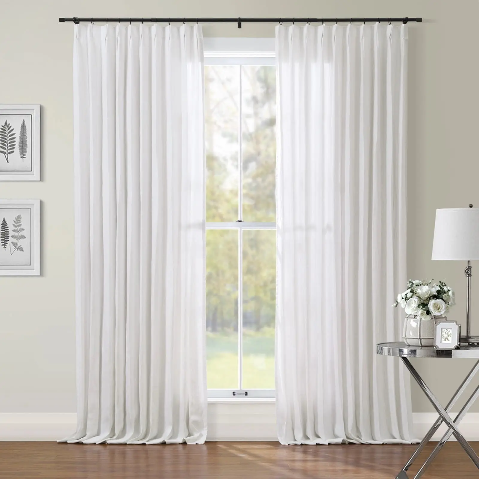 TWOPAGES Patti™  Premium Belgian Linen Curtain Pleated - Image 42