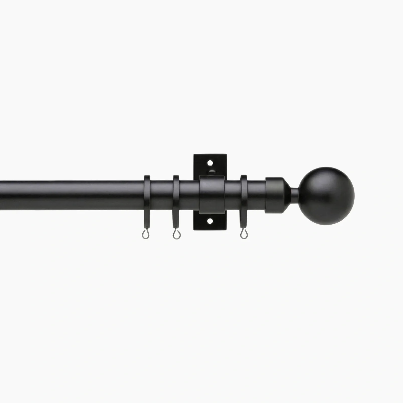 Prague Wrought Iron Curtain Rod with Rings