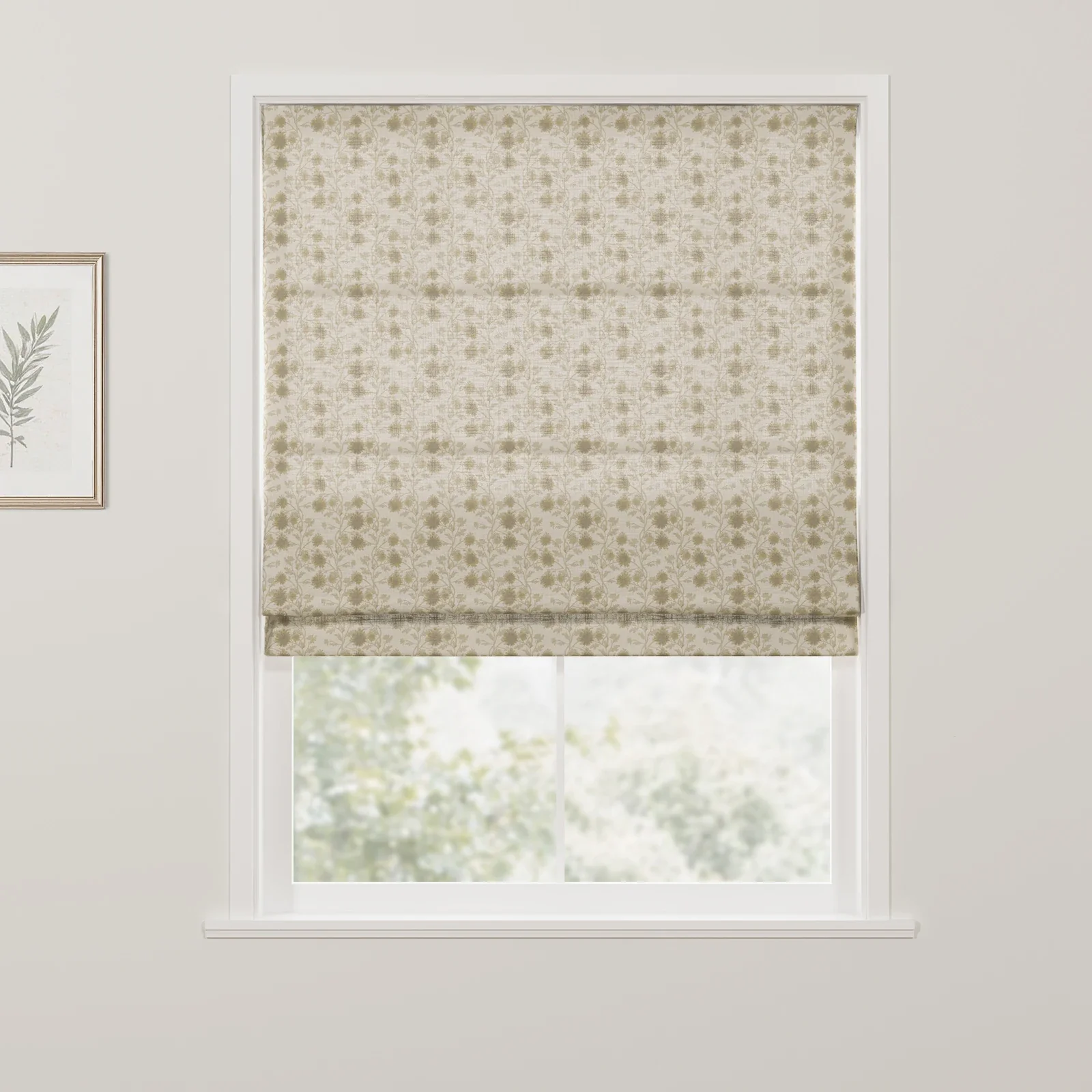 Rebecca Hughes Pattern Cotton Roman Shade Cordless - Image 7