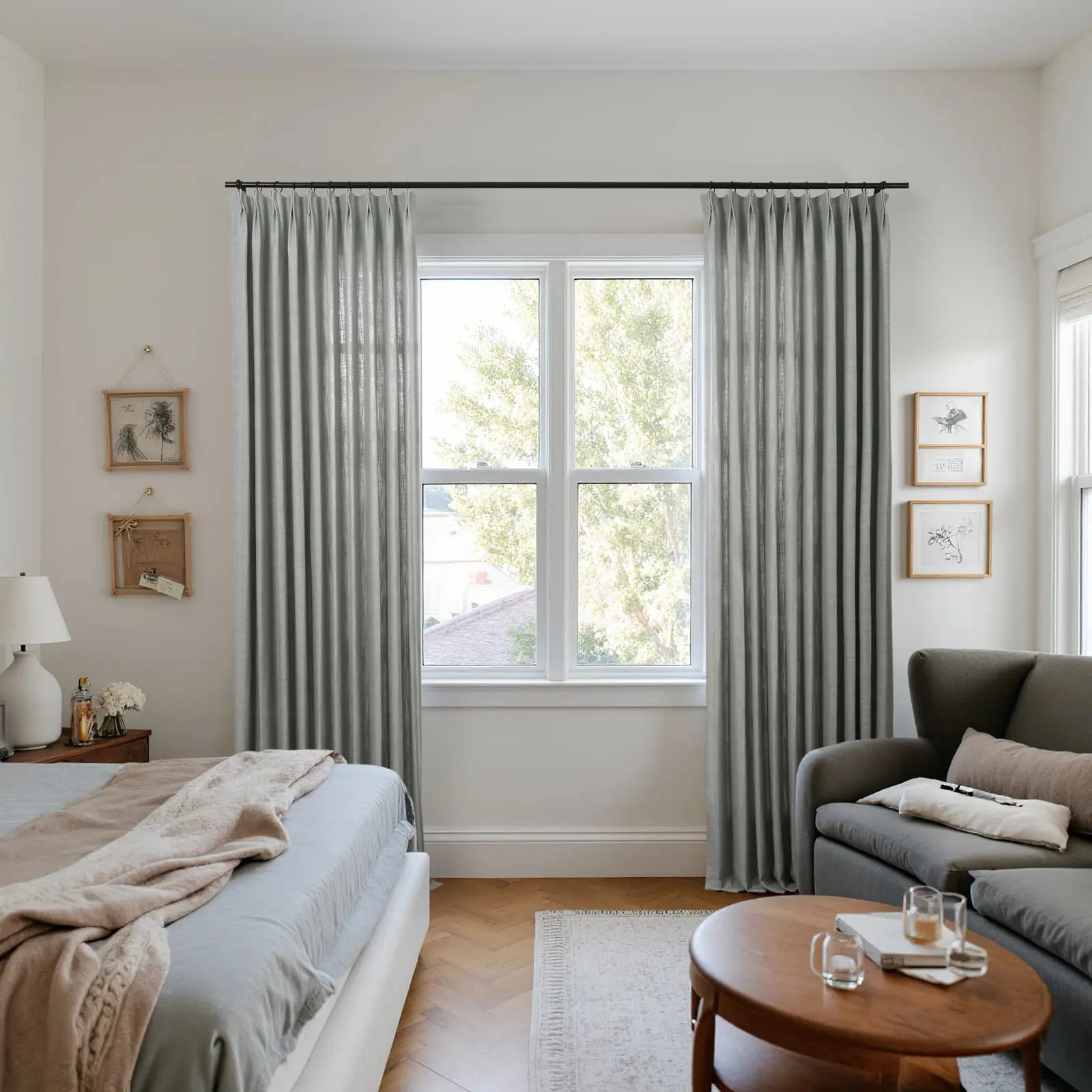 Reid Herringbone Curtain Pleated - Image 12