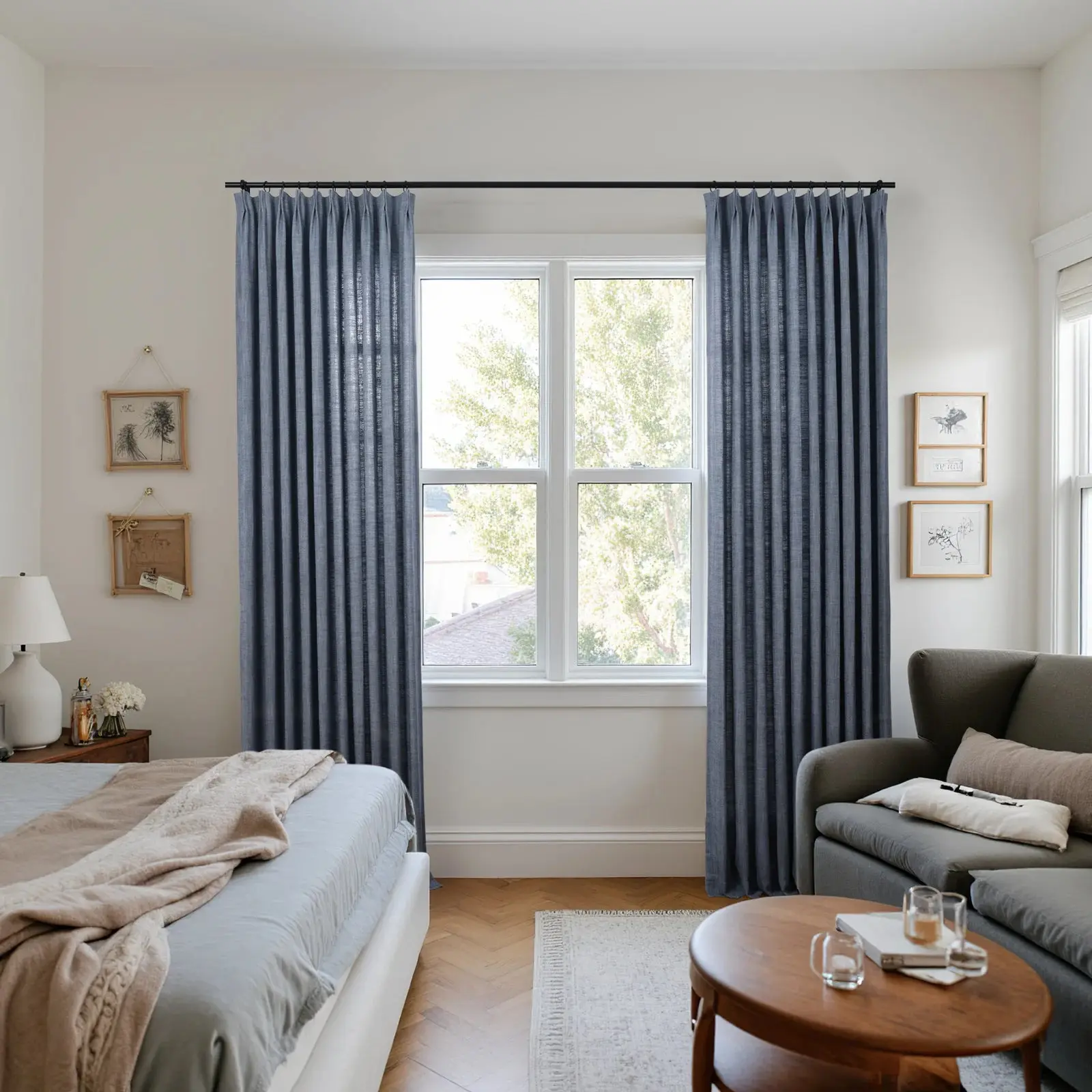 Reid Herringbone Curtain Pleated - Image 19