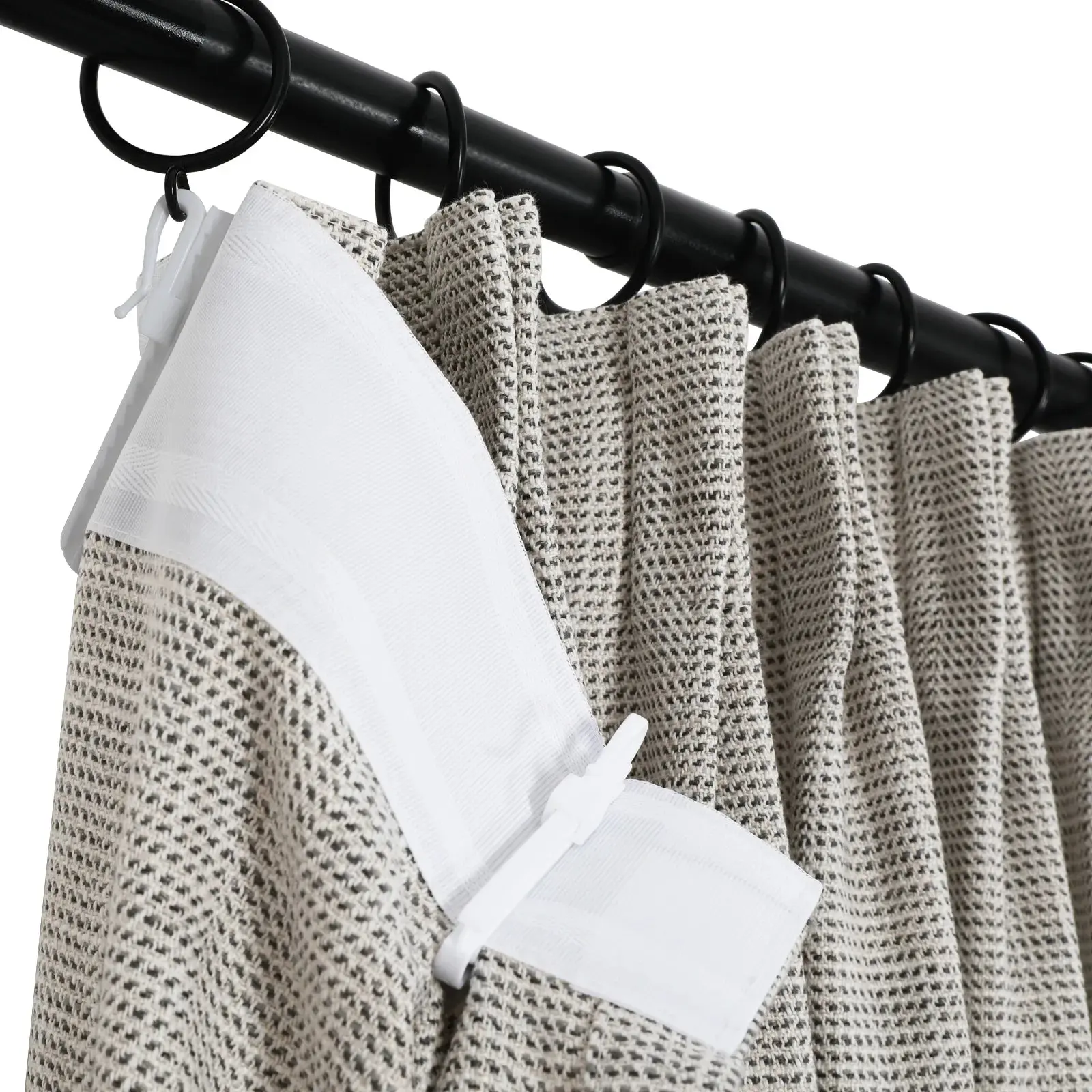 Reid Herringbone Curtain Pleated - Image 32