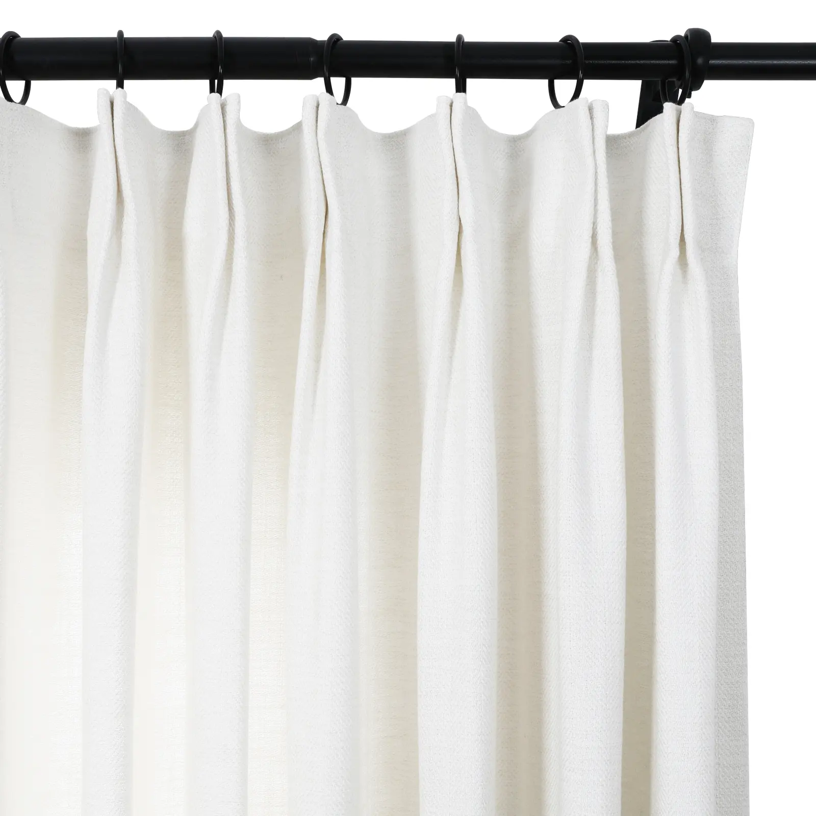 Reid Herringbone Curtain Pleated - Image 5