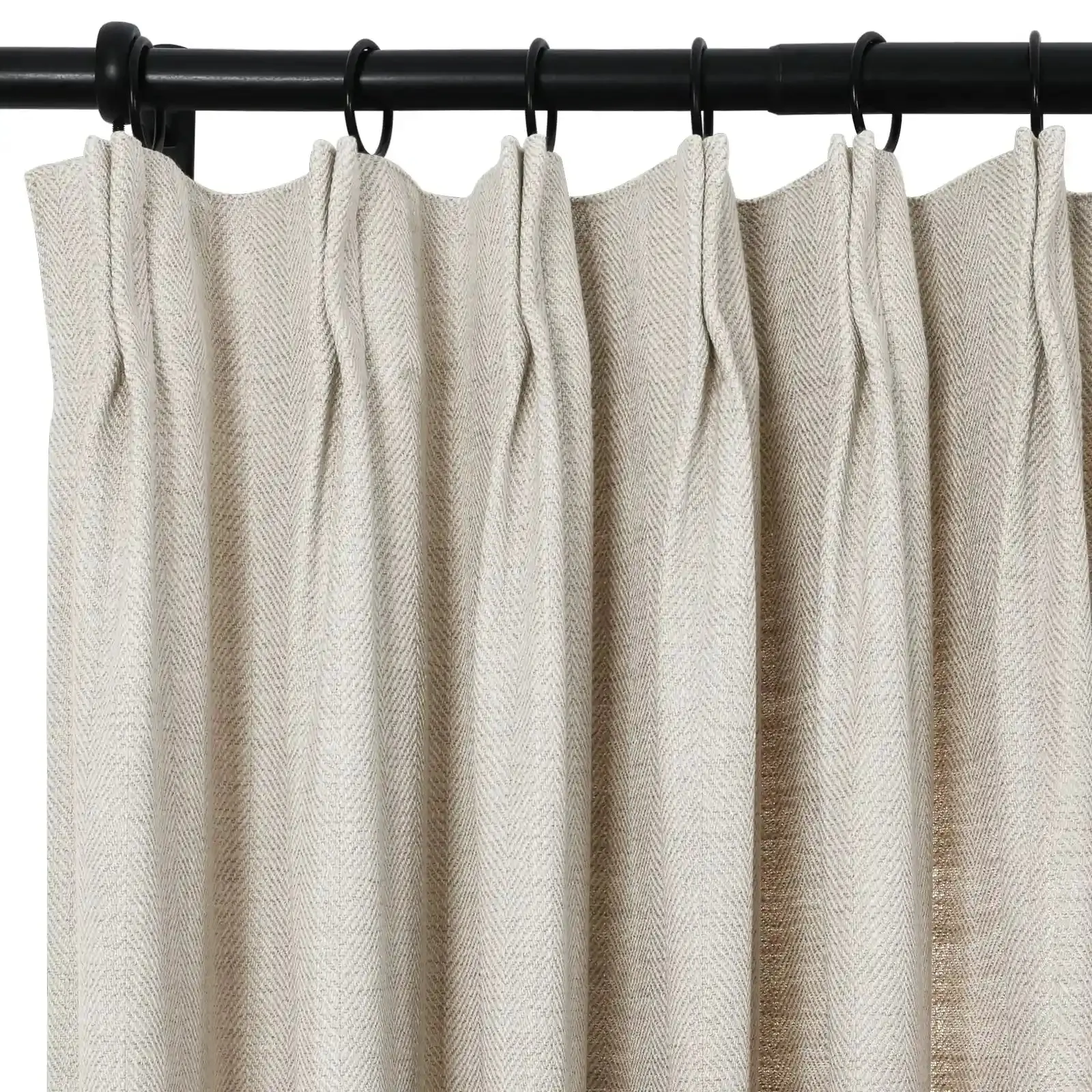 Reid Herringbone Curtain Pleated - Image 8