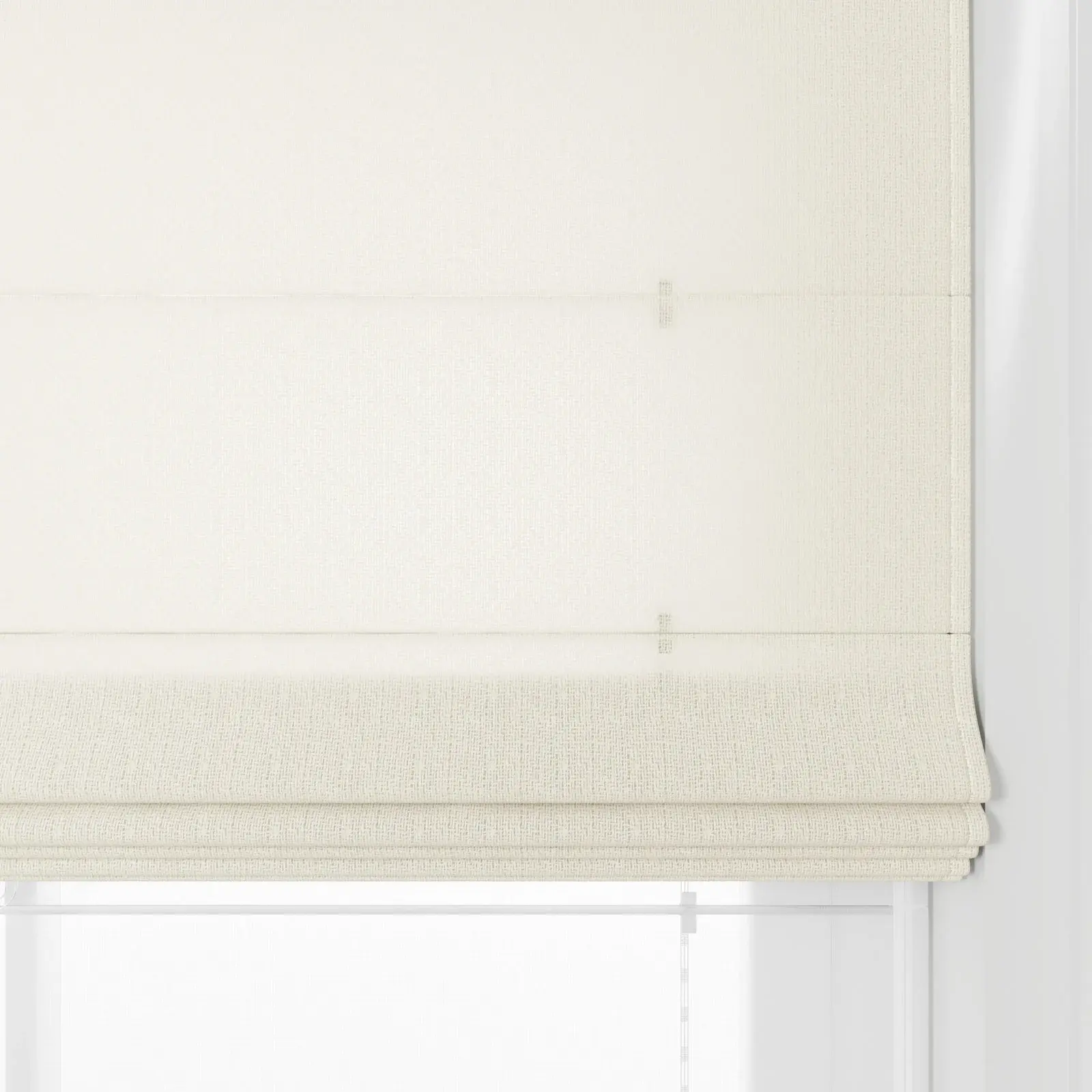 Ron Linen Cotton Herringbone Day Night Roman Shade Cordless - Image 3