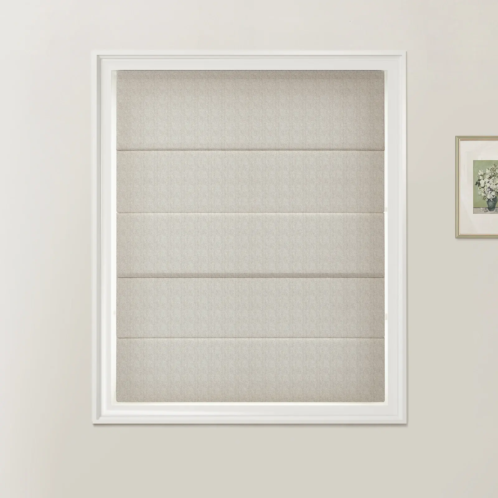 Ron Herringbone Texture Zebra Roman Blinds Cord Lift - Image 17