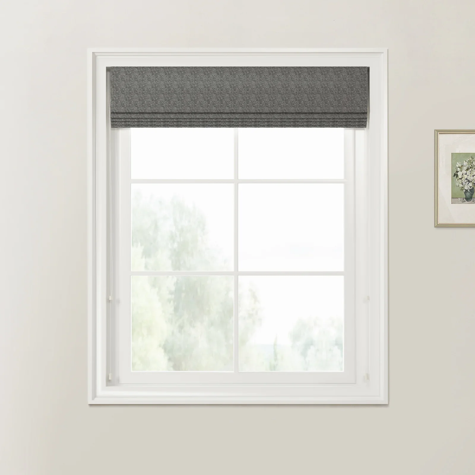 Ron Herringbone Texture Zebra Roman Blinds Cord Lift - Image 28