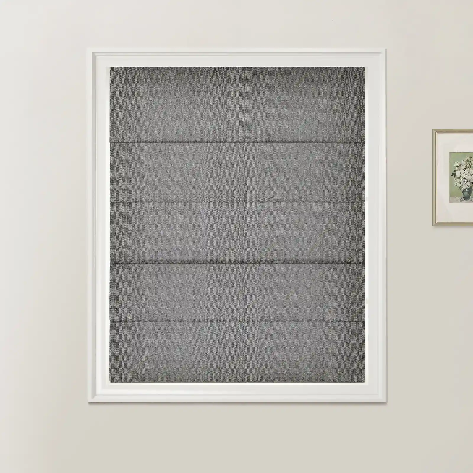 Ron Herringbone Texture Zebra Roman Blinds Cord Lift - Image 29