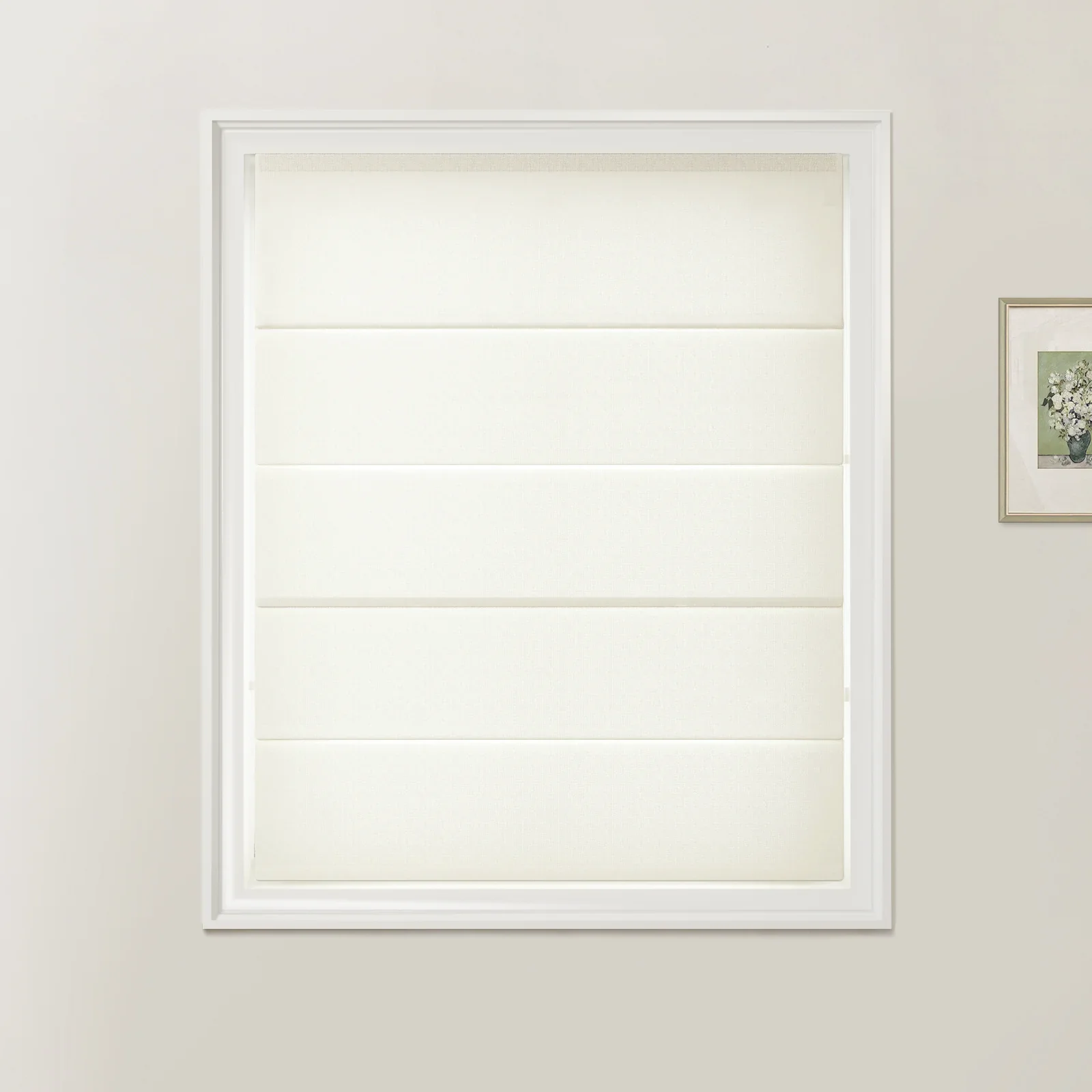 Ron Herringbone Texture Zebra Roman Blinds Cord Lift - Image 3