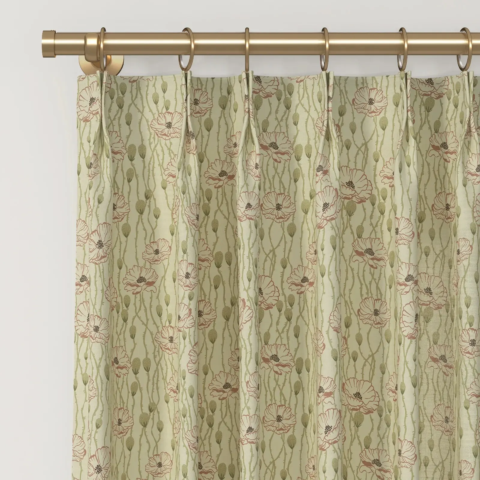 Sabrina Ramkhelawan Canyon Grove Cotton Print Drapery Pleated - Image 10