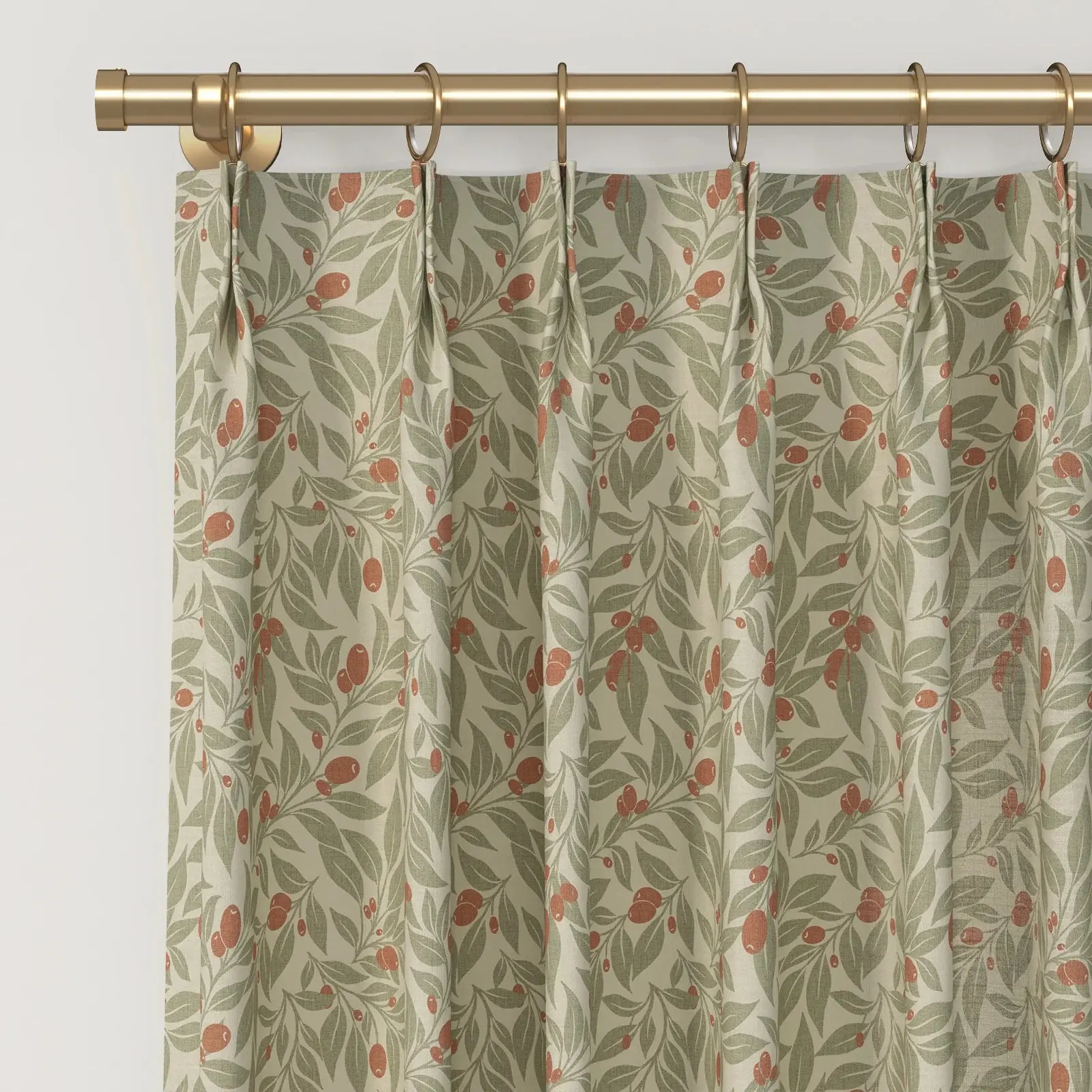 Sabrina Ramkhelawan Canyon Grove Cotton Print Drapery Pleated - Image 13