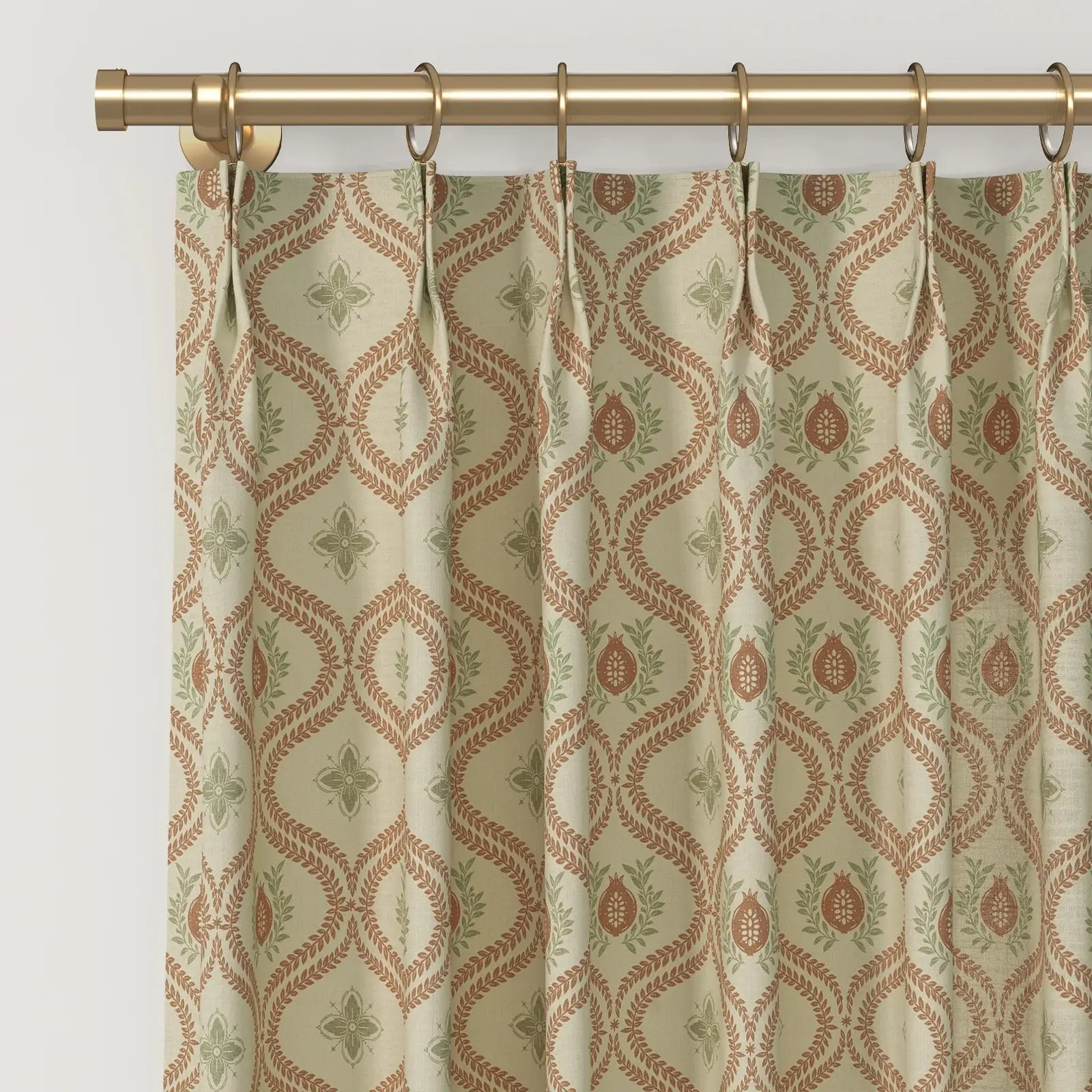 Sabrina Ramkhelawan Canyon Grove Cotton Print Drapery Pleated - Image 2