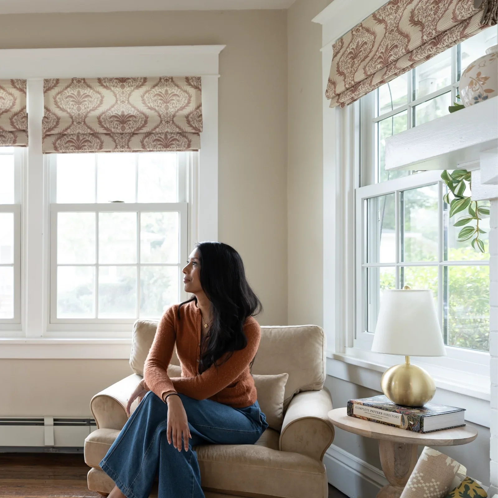 Sabrina Ramkhelawan Canyon Grove Cotton Roman Shade Cordless - Image 2
