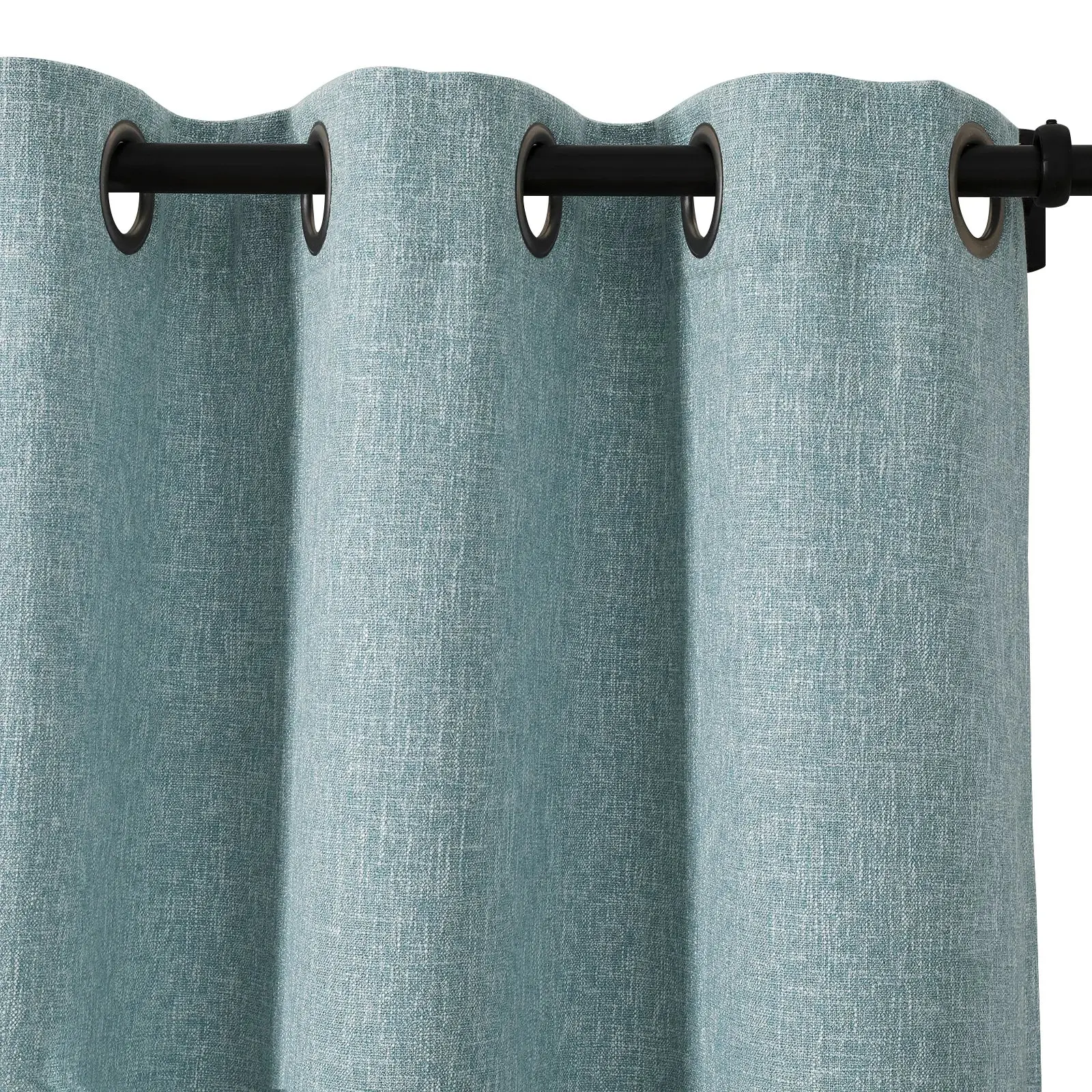 Sarai Textured Metallic Cotton Blend Curtain Grommet - Image 7