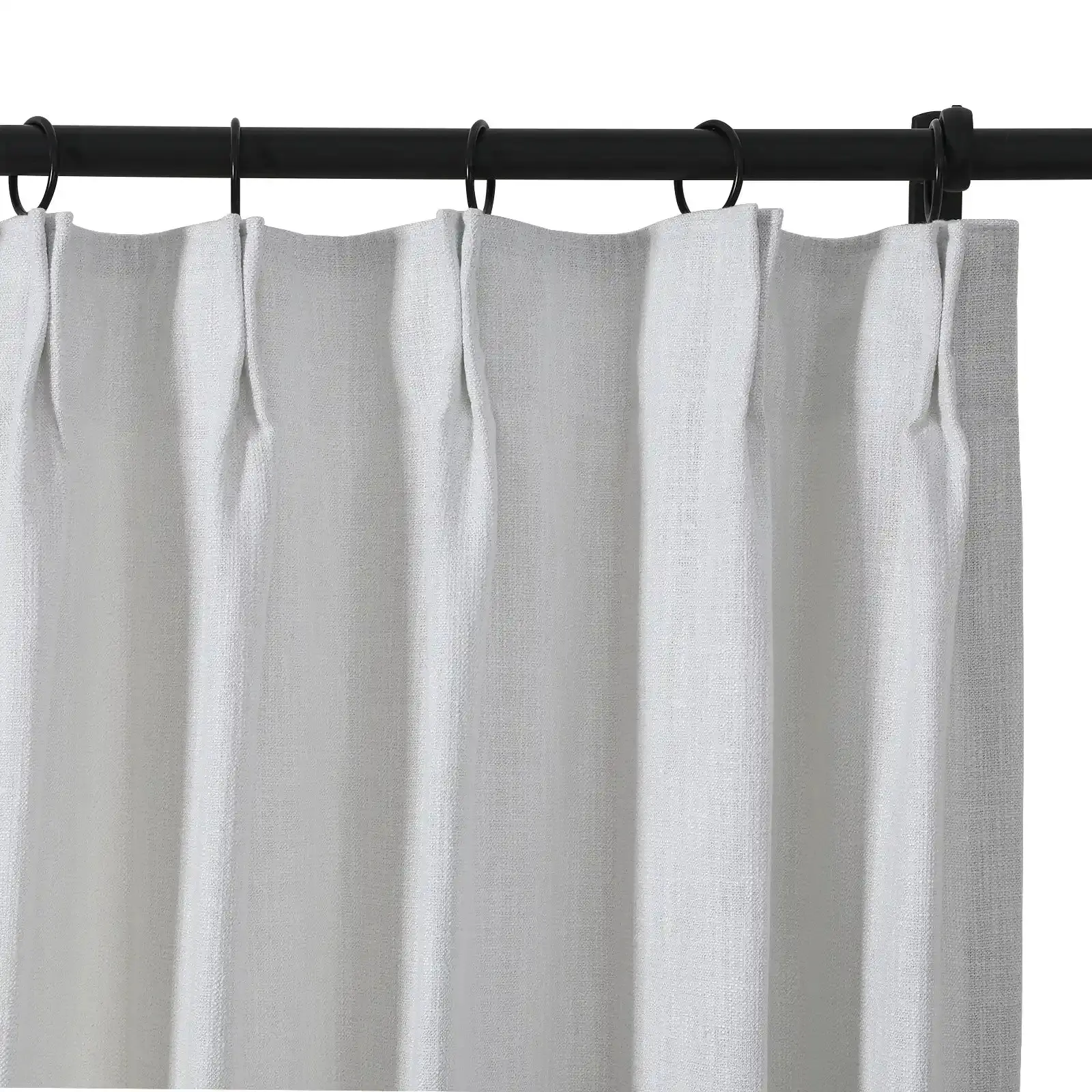 Sarai Textured Metallic Cotton Blend Curtain Pleated - Image 3