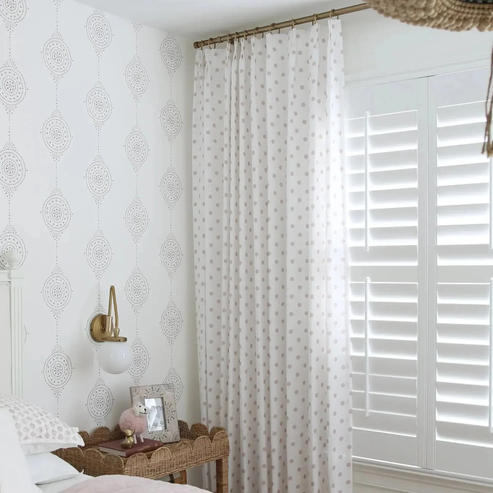 Stefana Silber Print Linen Blend Curtain Drapery Pleated - Image 27