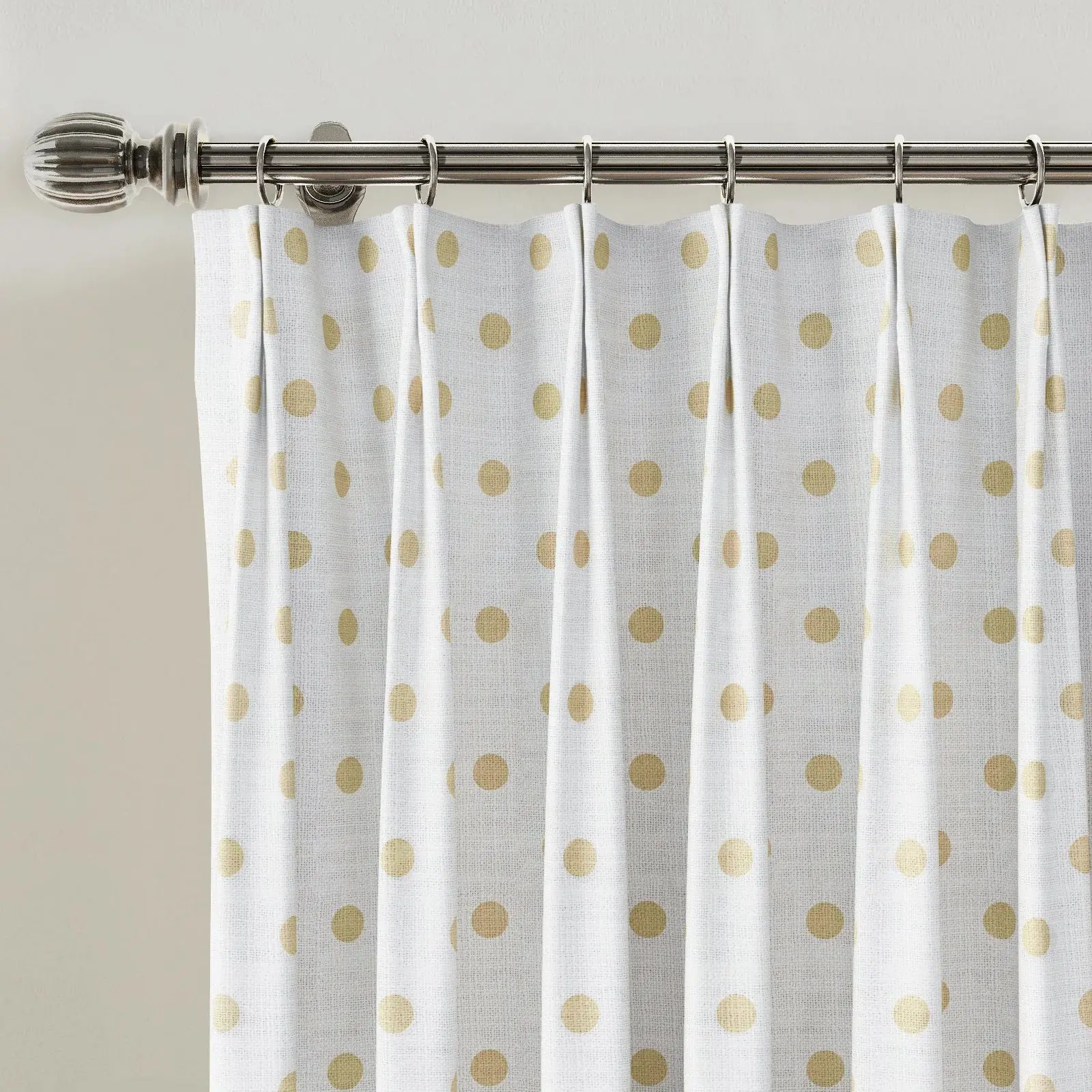 Stefana Silber Print Linen Blend Curtain Drapery Pleated - Image 51