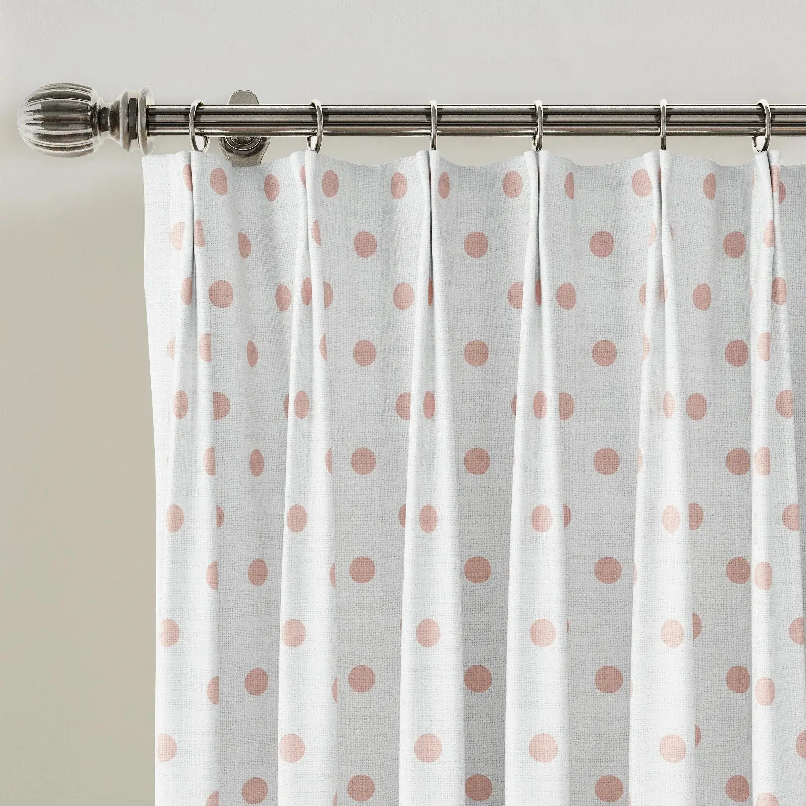 Stefana Silber Print Linen Blend Curtain Drapery Pleated - Image 53