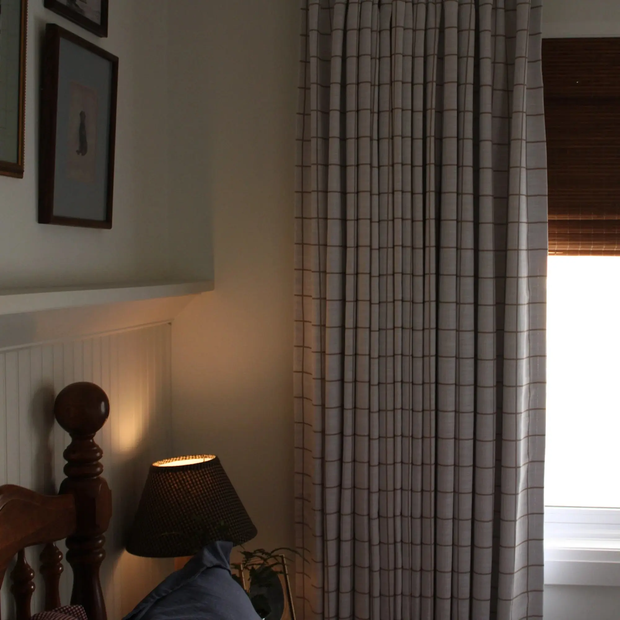 Stefana Silber Print Linen Blend Curtain Drapery Pleated - Image 8