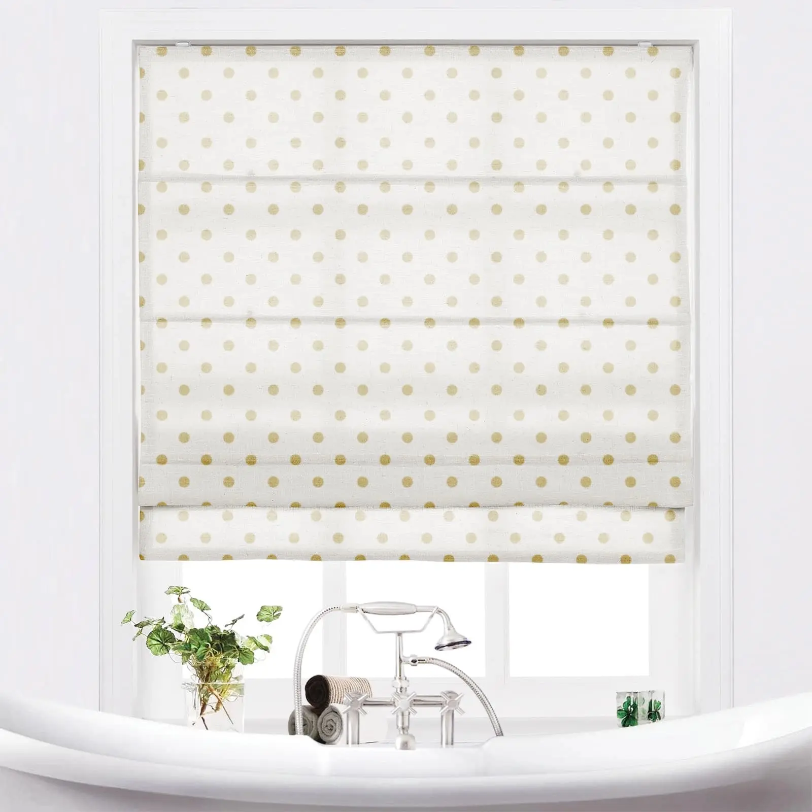 Stefana Silber Printed Cordless Roman Shade Plus Size - Image 16