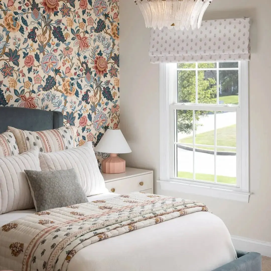 Stefana Silber Printed Cordless Roman Shade Plus Size - Image 3