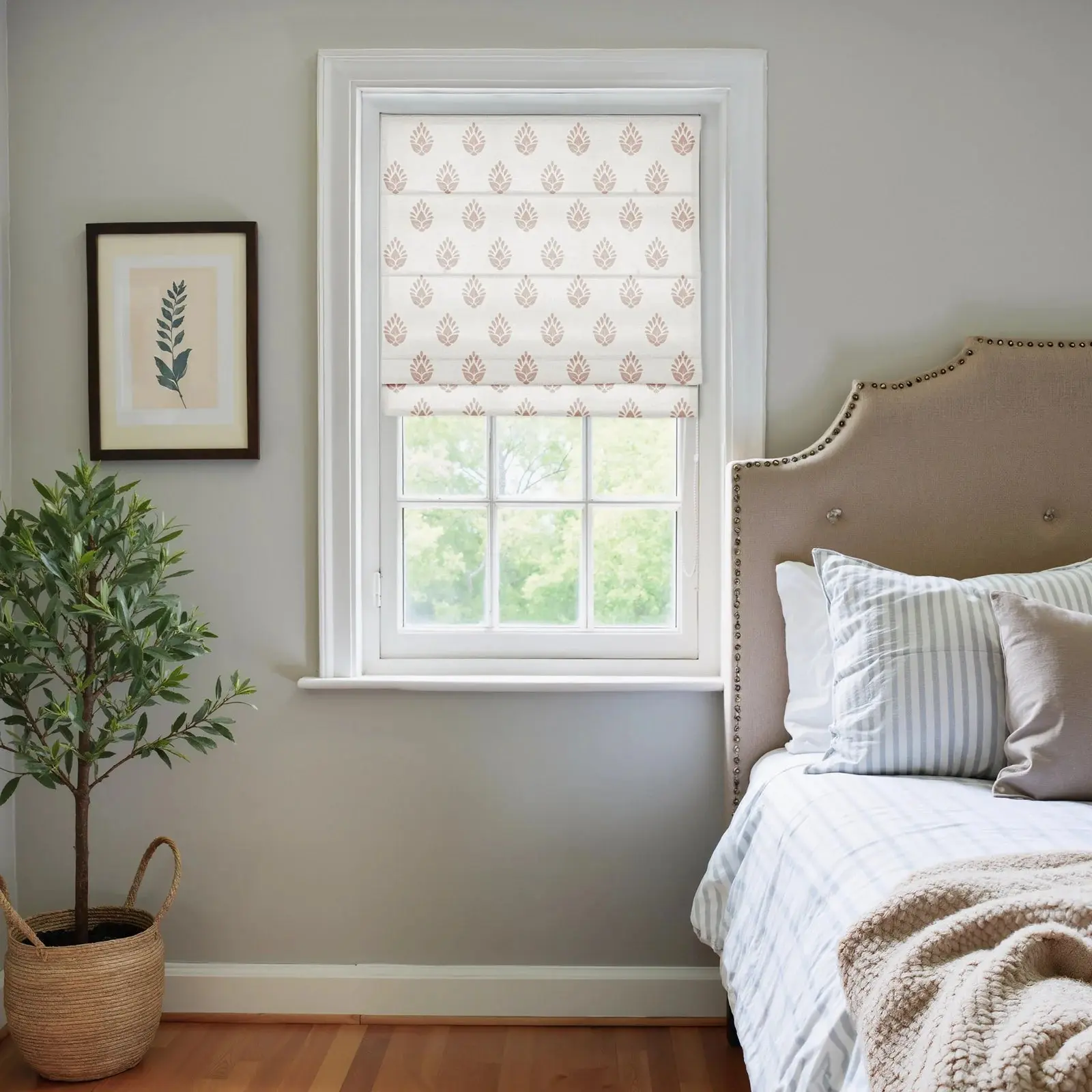 Stefana Silber Printed Roman Shade Cord Lift - Image 3