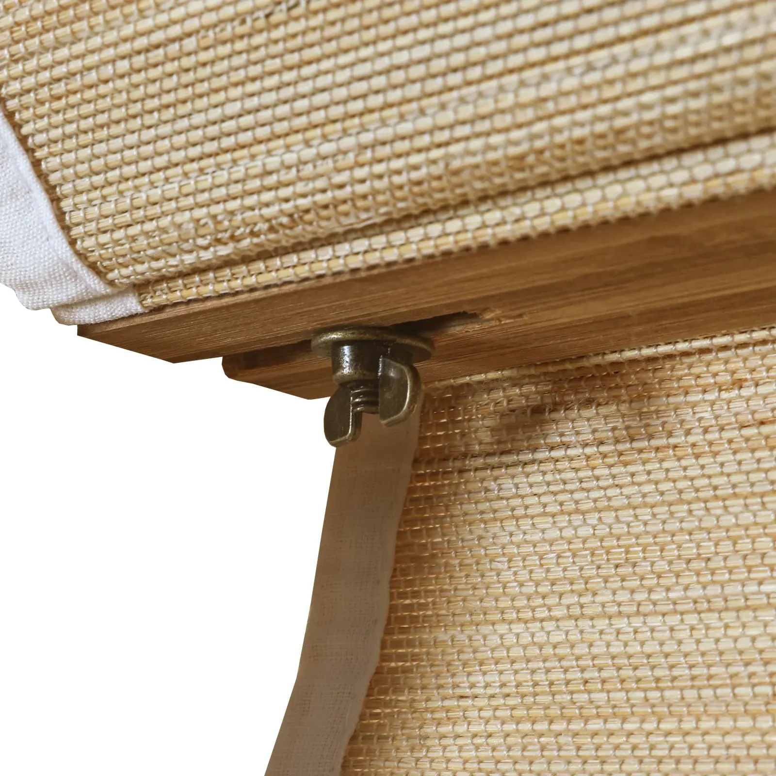 Sybil Bamboo Roman Shade - Beige - Image 3