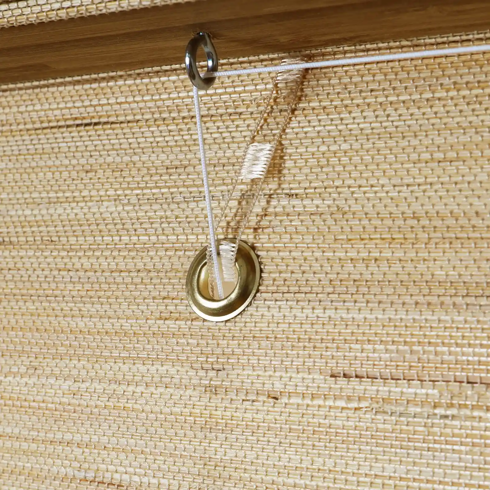 Sybil Bamboo Roman Shade - Beige - Image 7