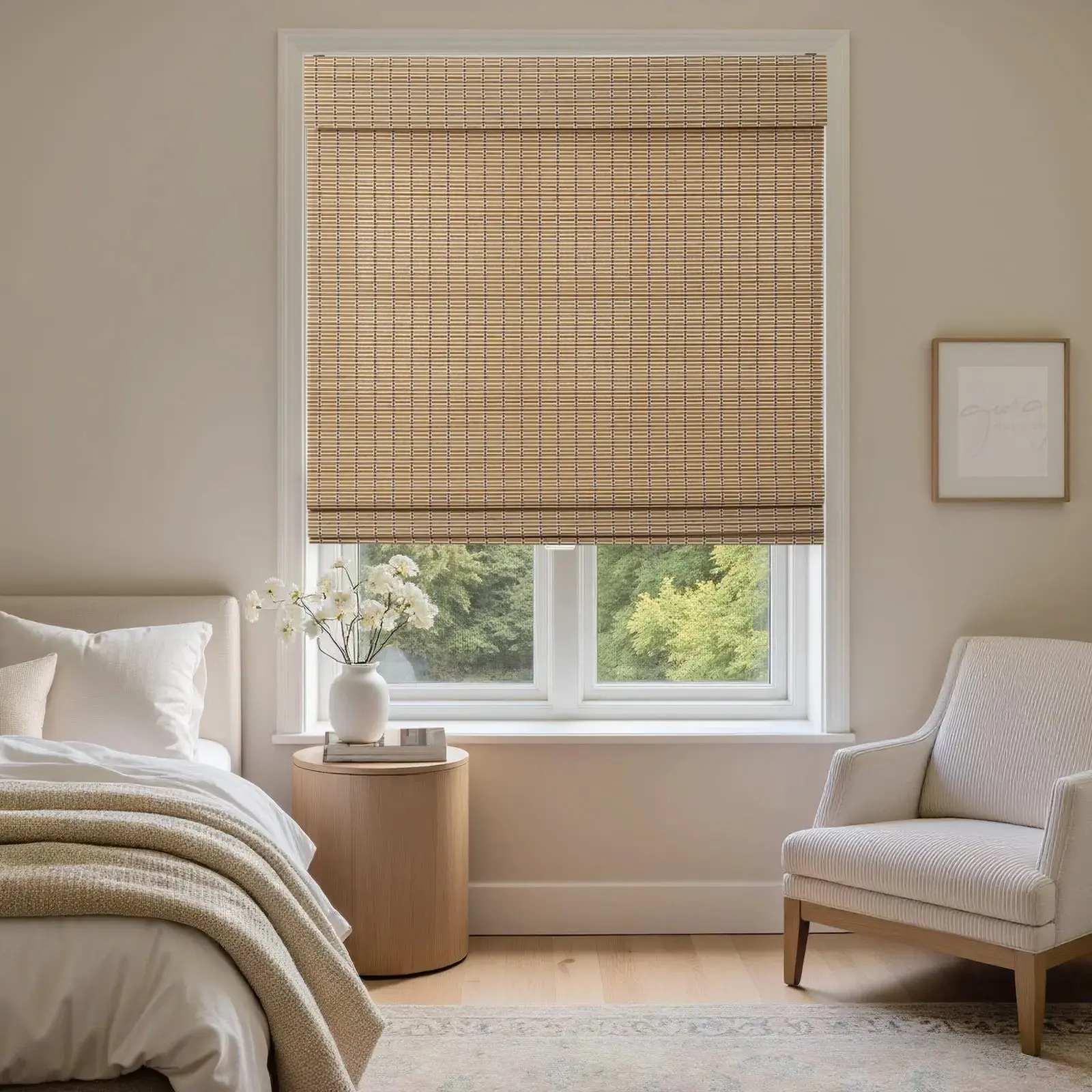Sybil Bamboo Roman Shade Cordless - Image 53