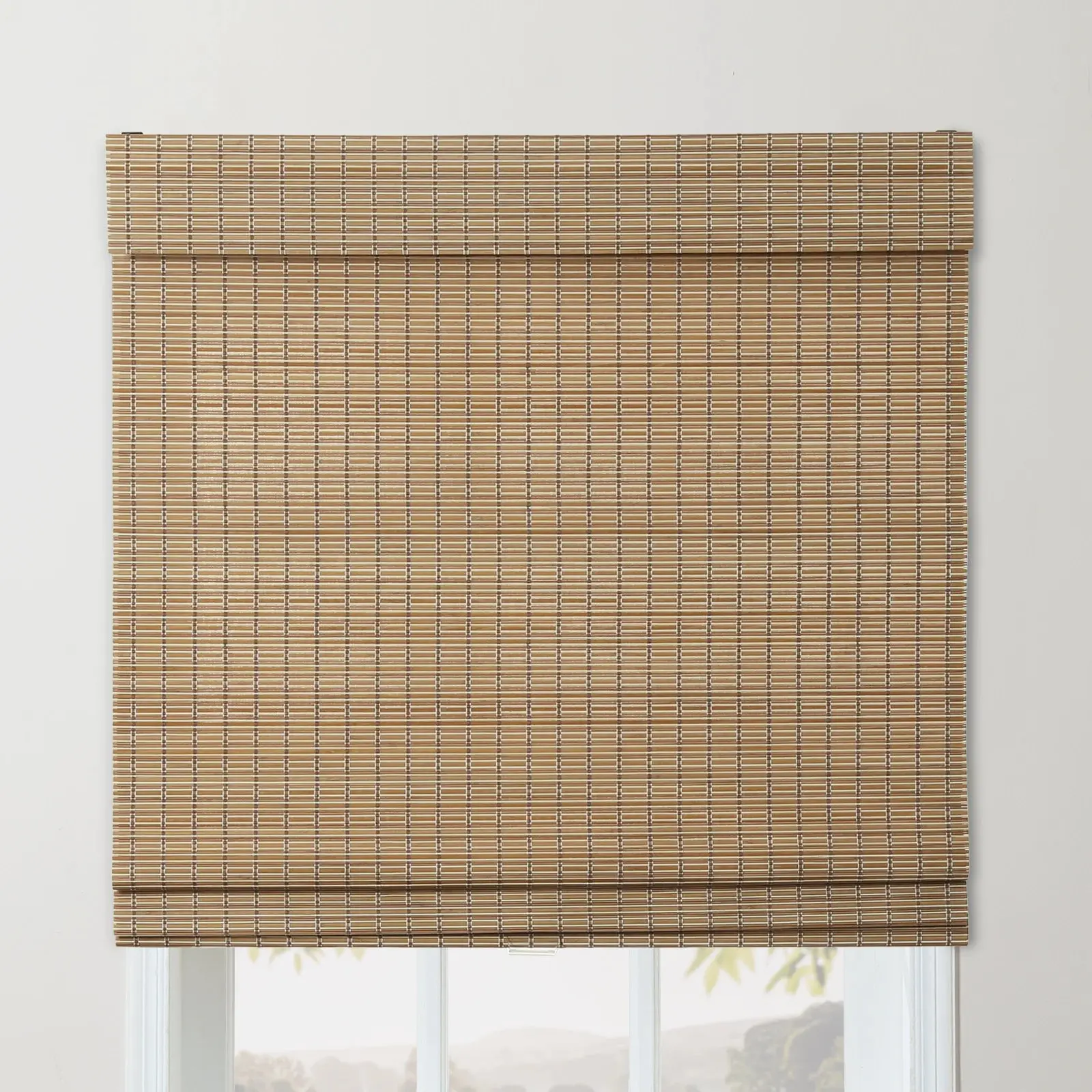 Sybil Bamboo Roman Shade - Dark Khaki - Image 5