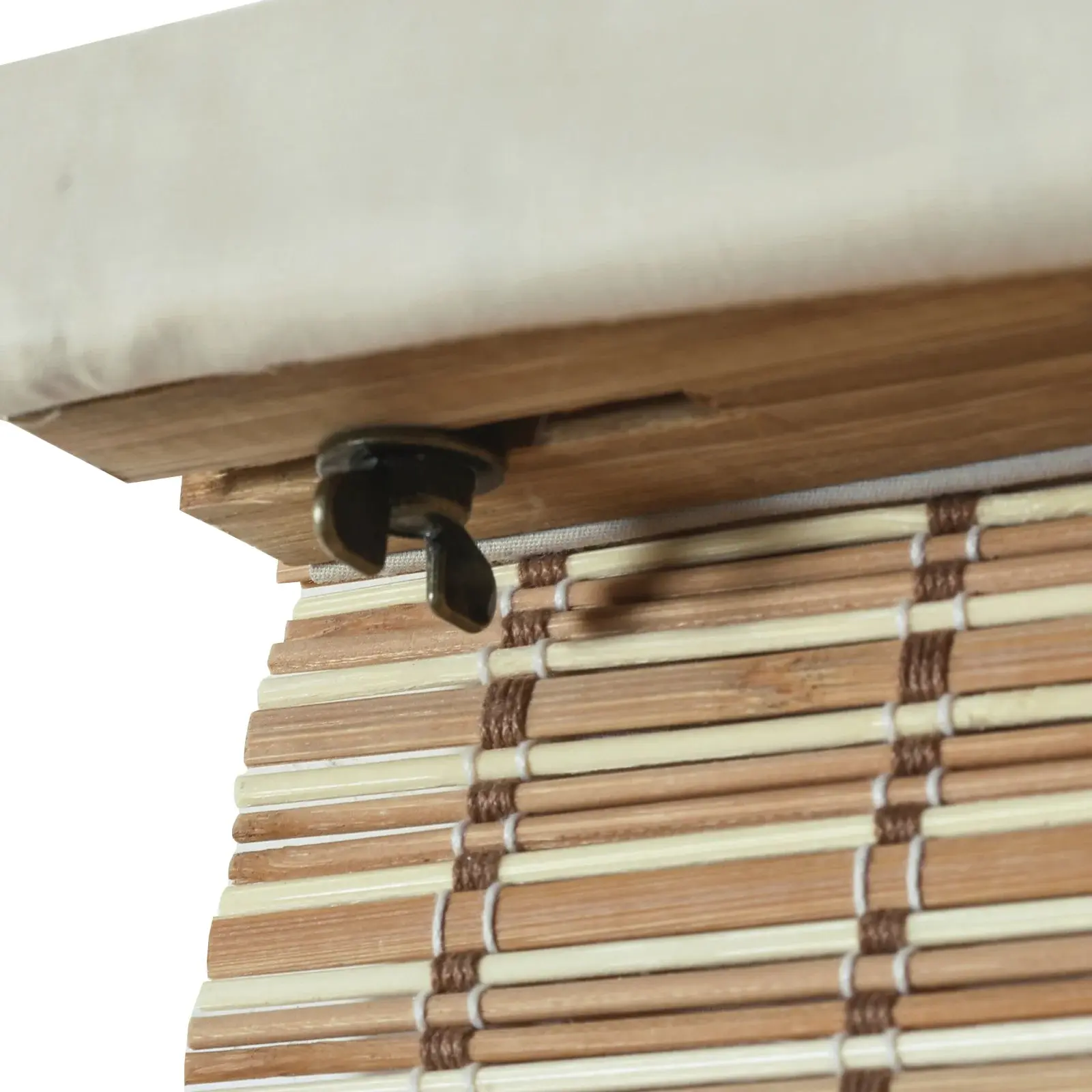 Sybil Bamboo Roman Shade - Dark Khaki - Image 9