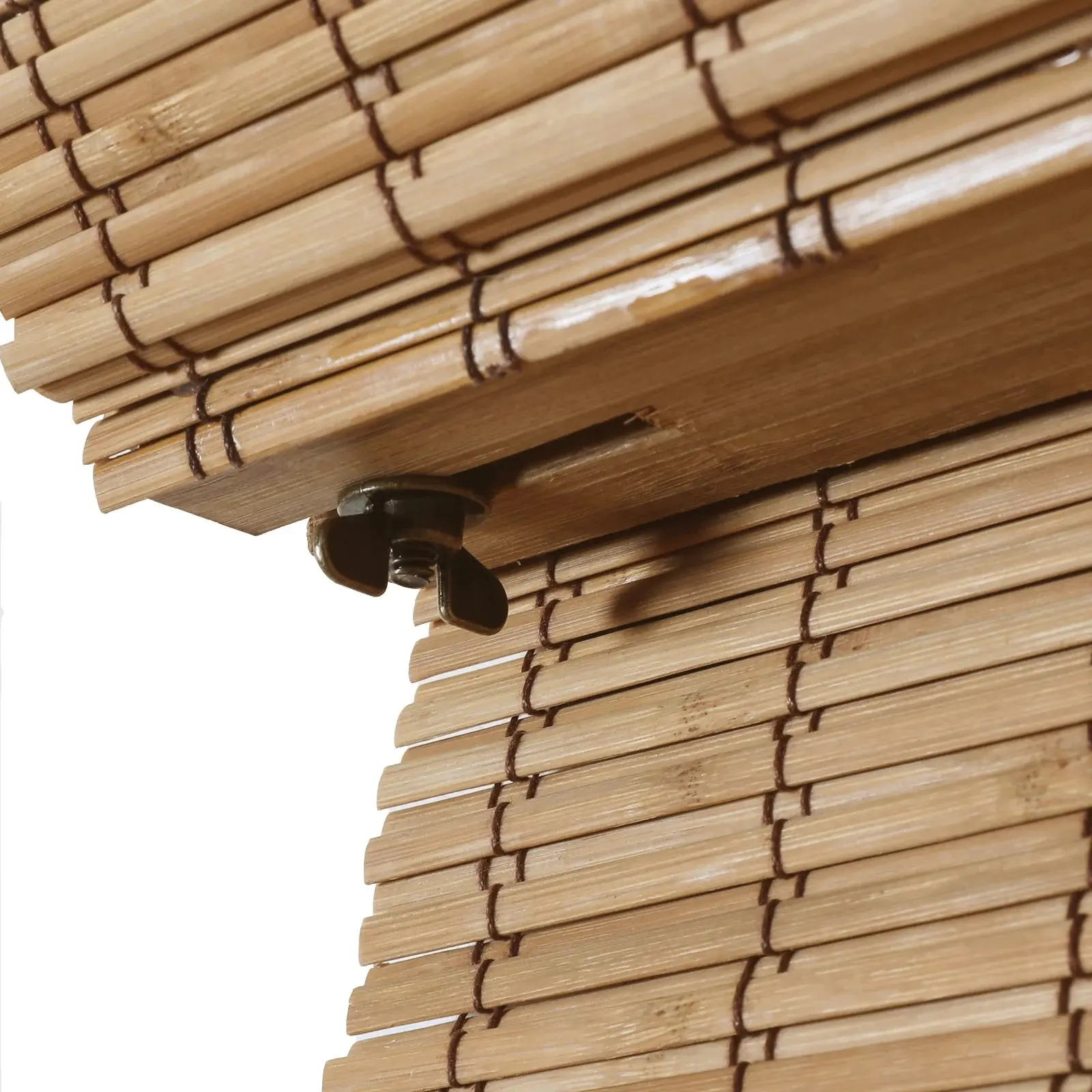 Sybil Bamboo Roman Shade - Flax - Image 10