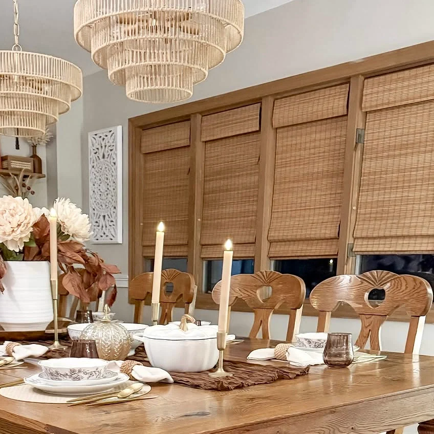 Sybil Bamboo Roman Shade Cordless - Image 44
