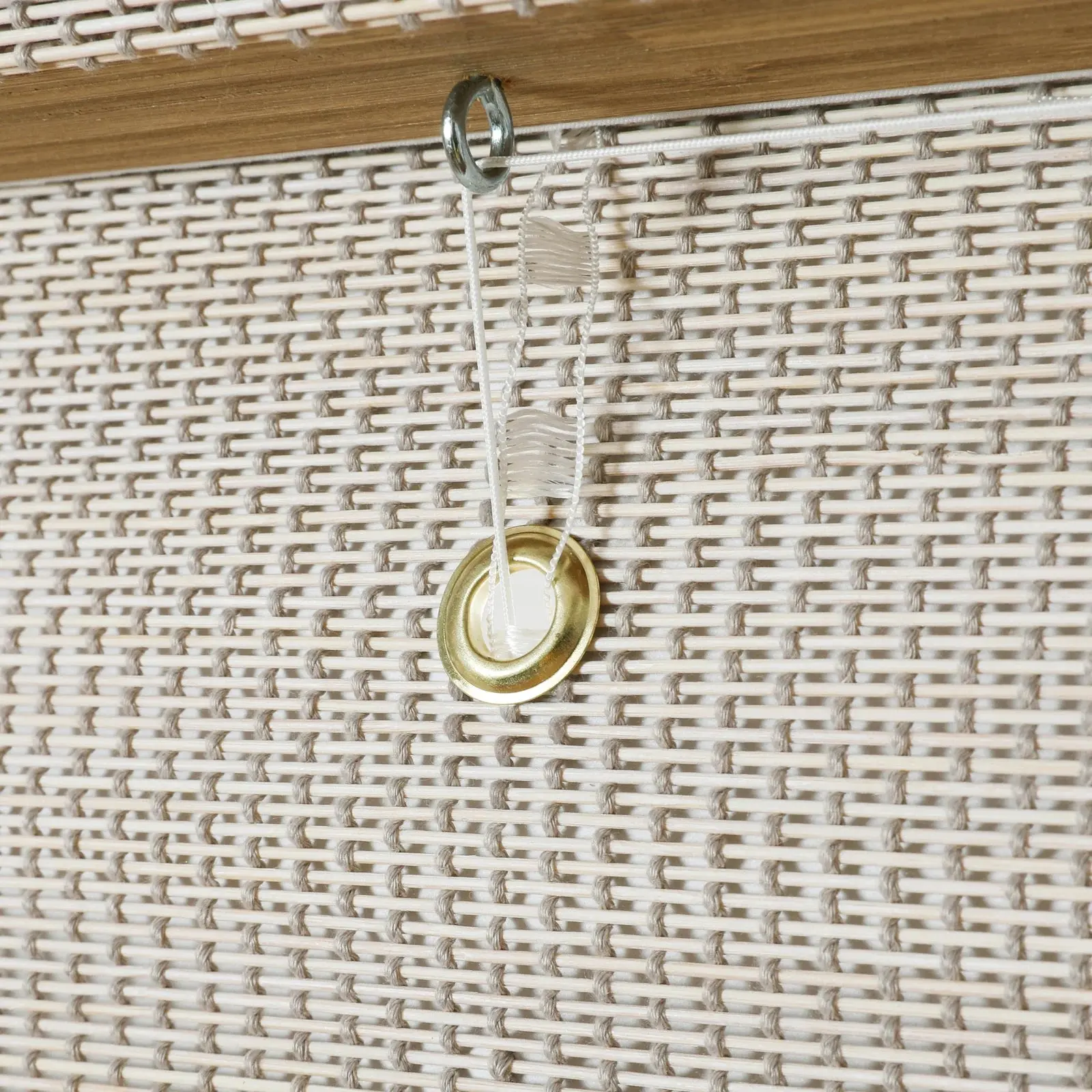 Sybil Bamboo Roman Shade - Wall White - Image 12