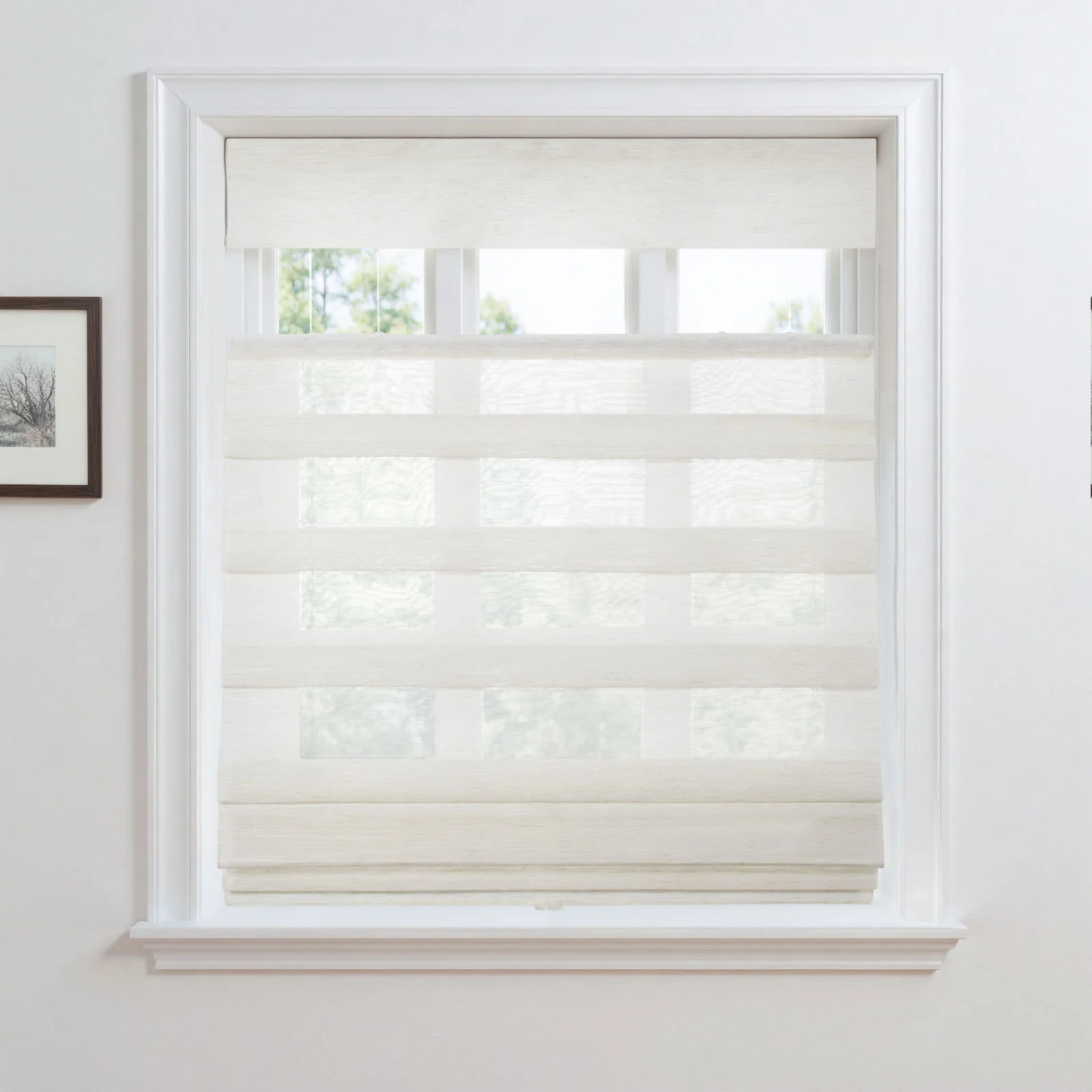Top Down Bottom Up Soft Fold Sheer Roman Shades Cordless - Image 10