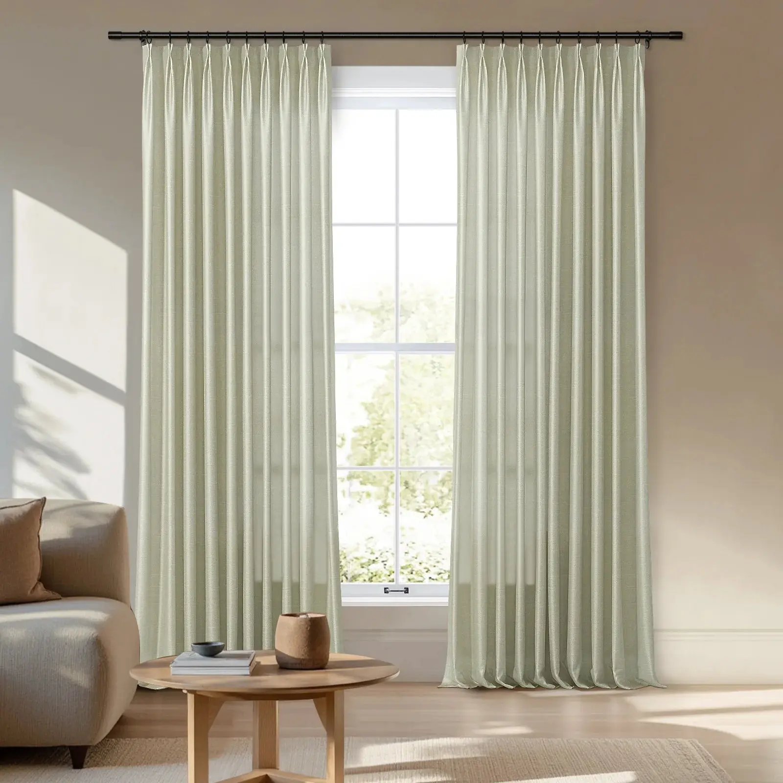 Veda Luster Cotton Velour Drapery Pleated - Image 19