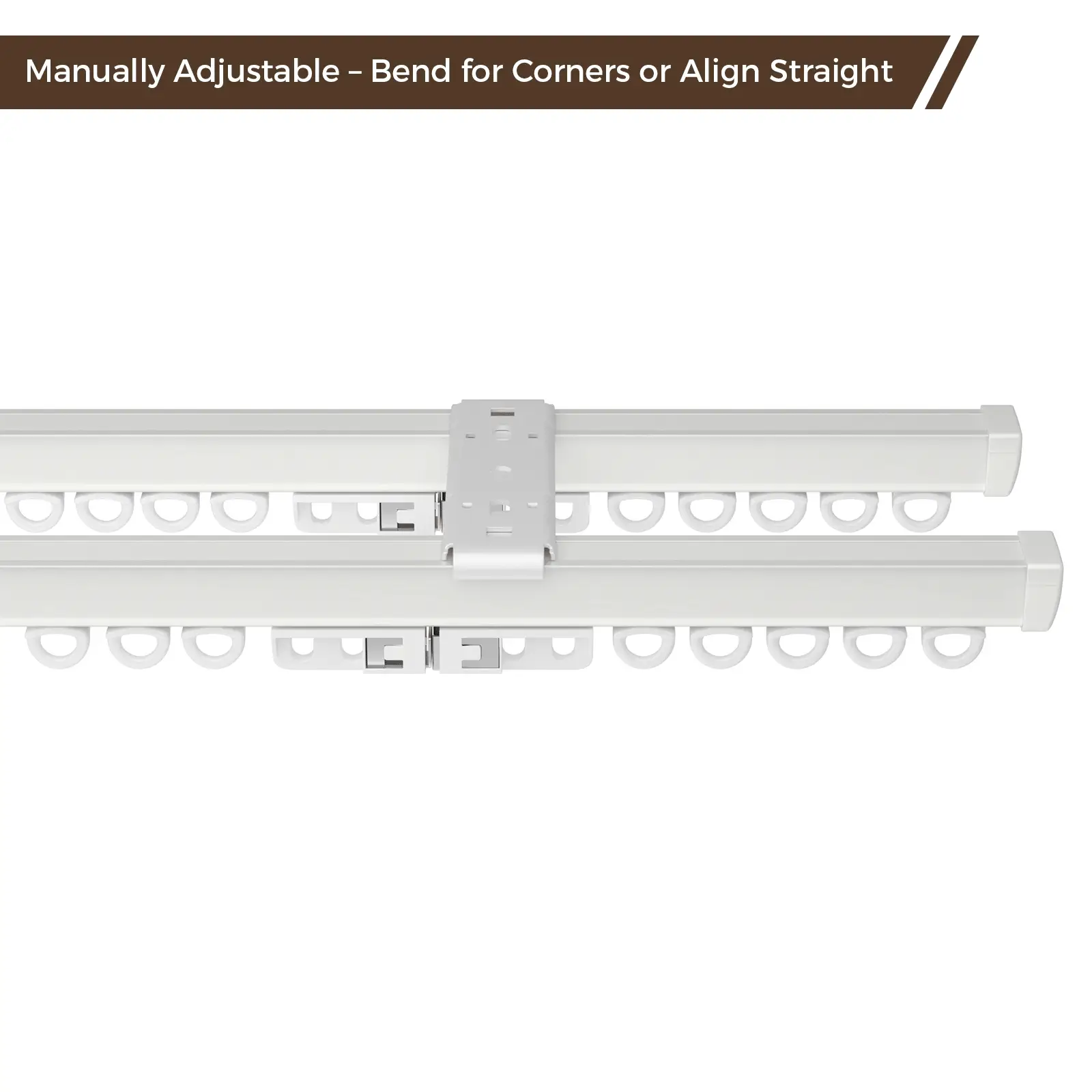 Velin Bendable Double Ceiling Curtain Track - Image 2
