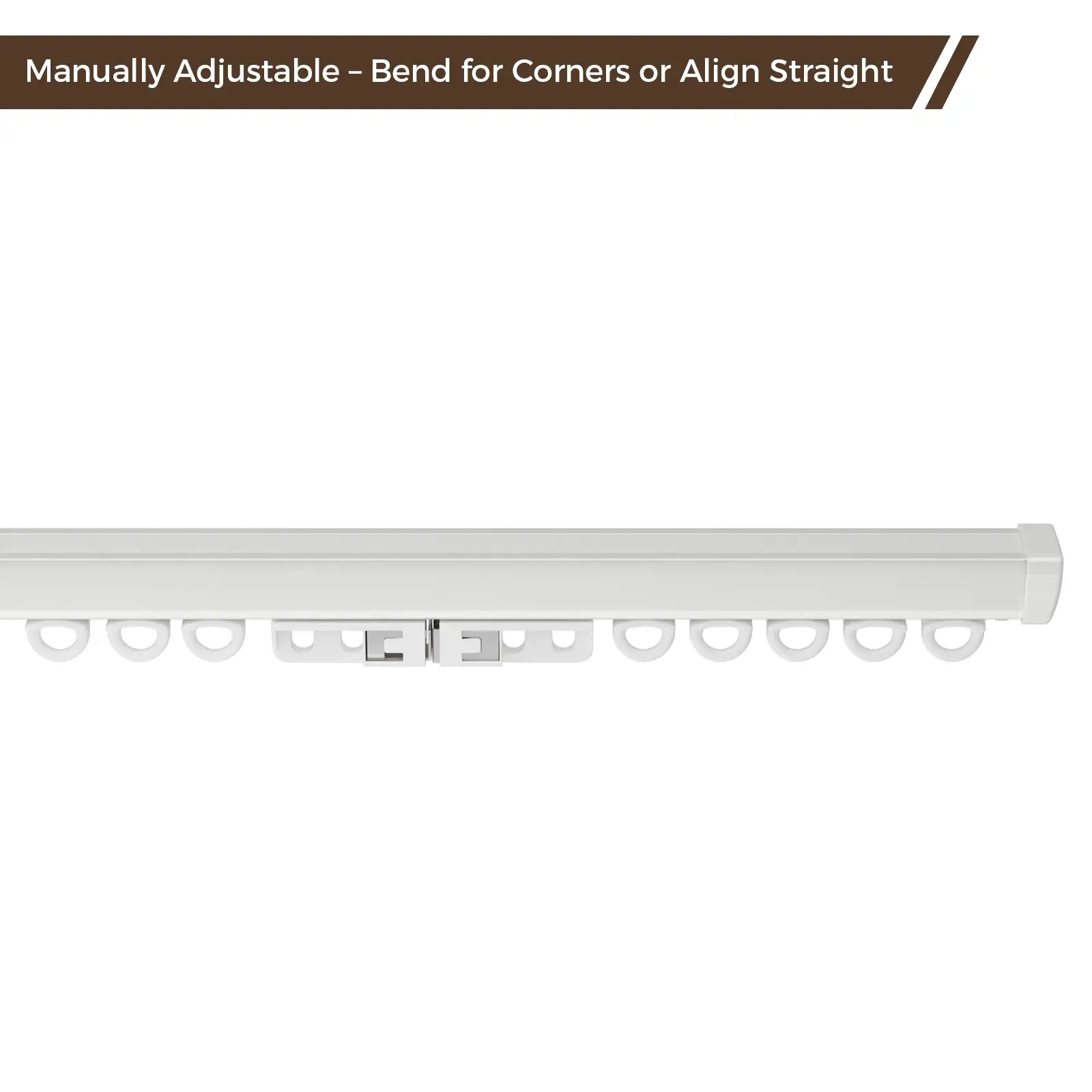 Velin Bendable Single Ceiling Curtain Track - Image 2