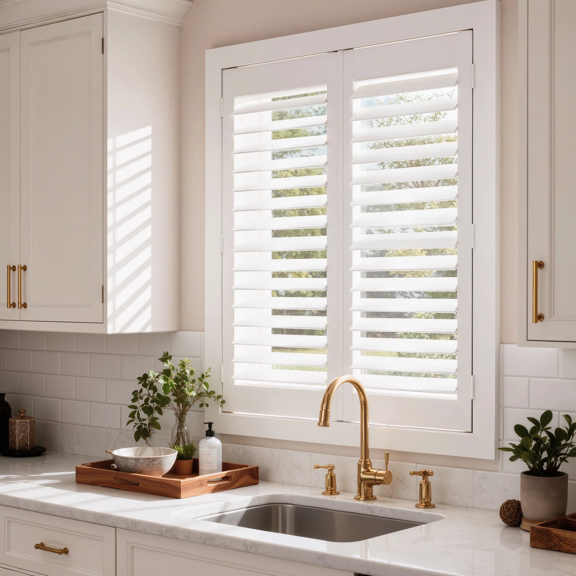 TWOPAGES Veritas Ready Made Hardwood Plantation Shutter – Double Panel