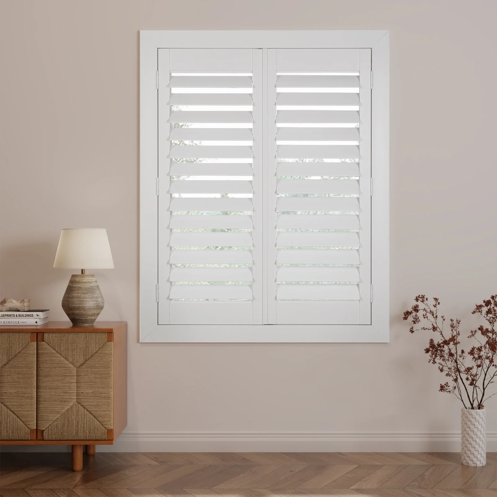 TWOPAGES Veritas Ready Made Hardwood Plantation Shutter – Double Panel - Image 3