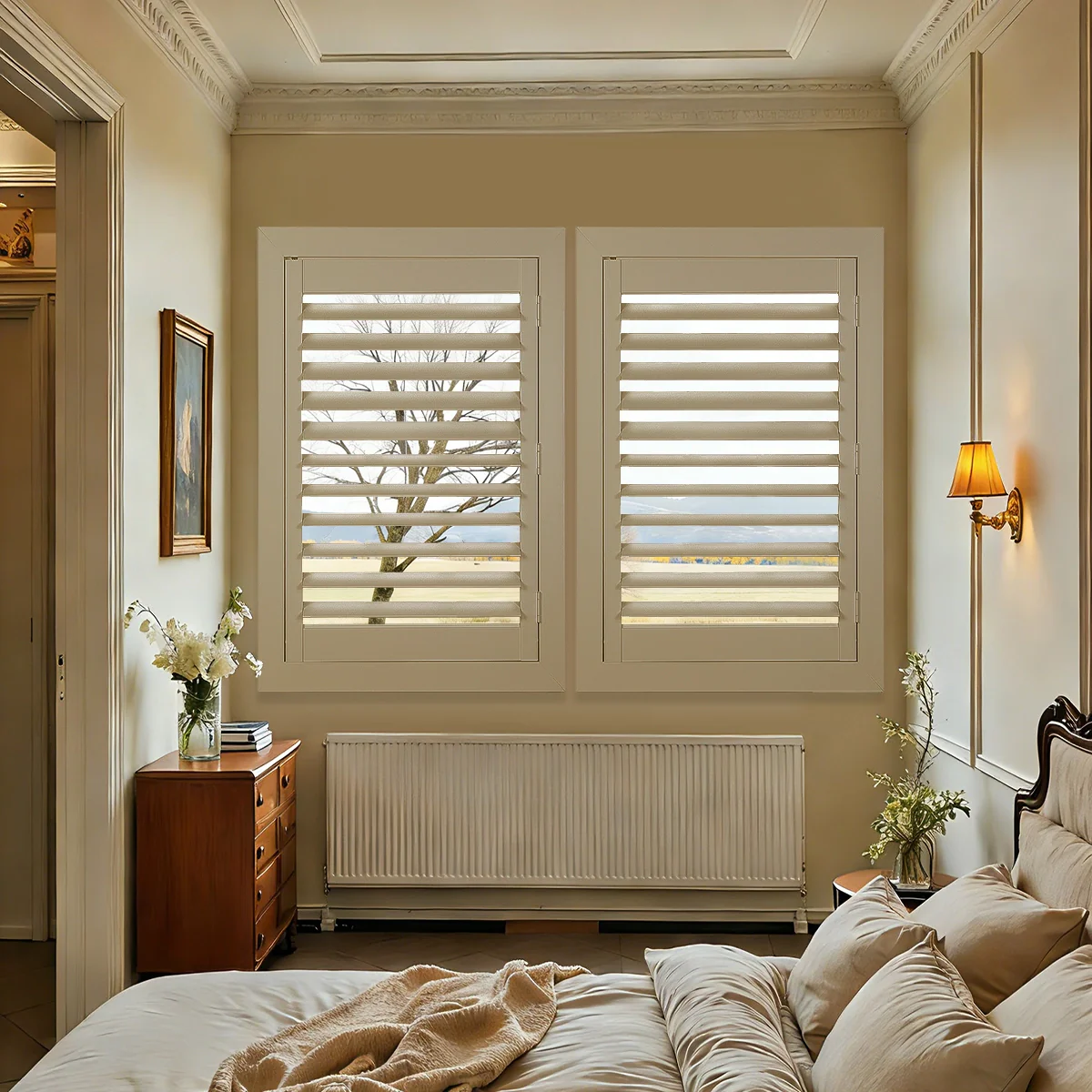TWOPAGES Veritas Ready Made Hardwood Plantation Shutter  – Single Panel